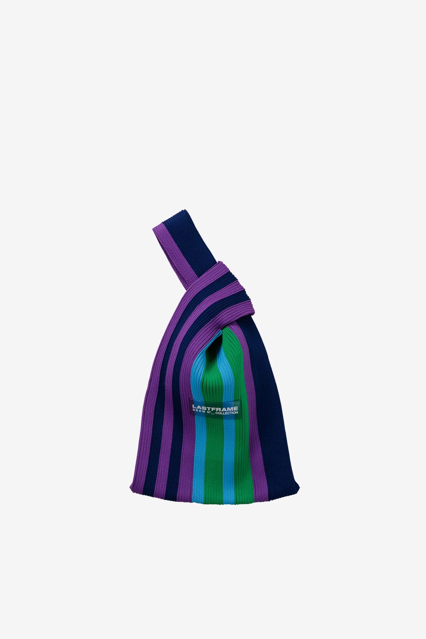 RANDOM STRIPE KNOT BAG / PURPLE MULTI