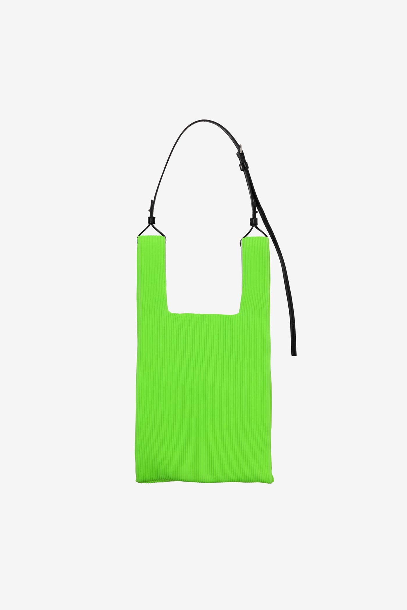 KASANE MARKET BAG MEDIUM / LIME GREEN × OFF WHITE