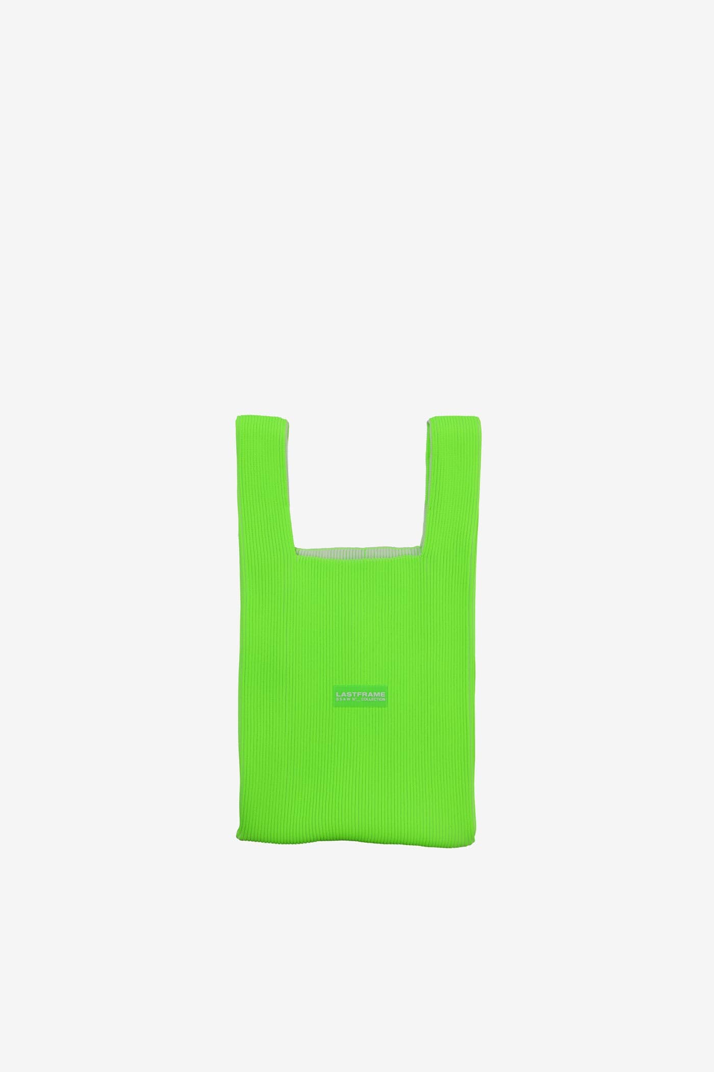KASANE MARKET BAG MEDIUM / LIME GREEN × OFF WHITE