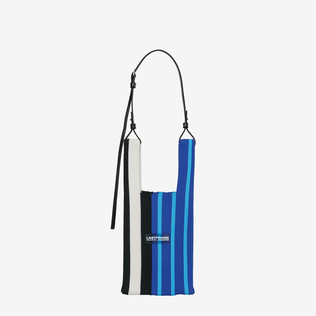 RANDOM STRIPE MARKET BAG SMALL / BLUE × BLACK × WHITE – LASTFRAME
