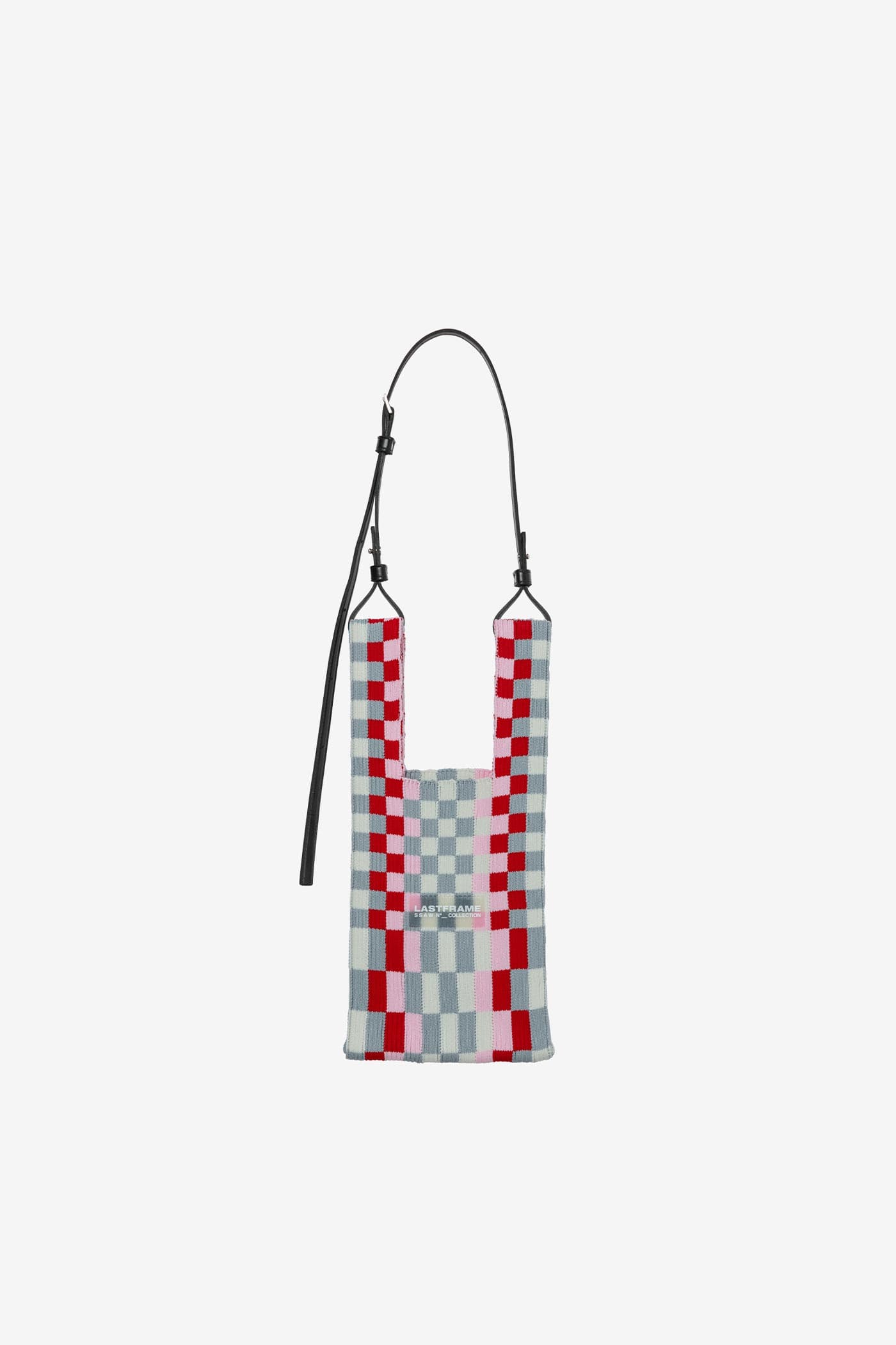 MULTI ICHIMATSU MARKET BAG SMALL / MULTI (RED x LIGHT PINK x GRAY)