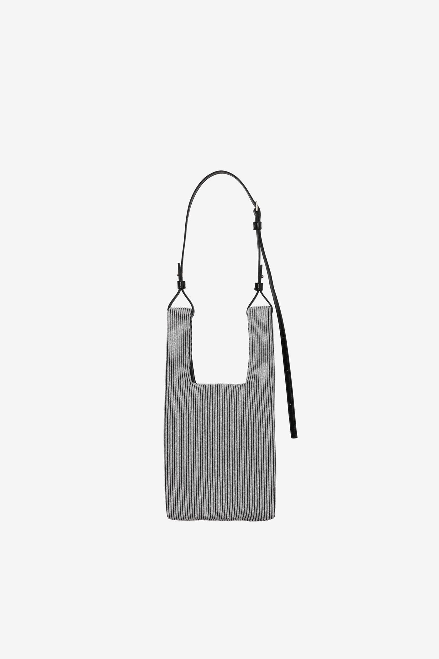 KYOTO METALLIC MARKET BAG SMALL / SILVER × BLACK