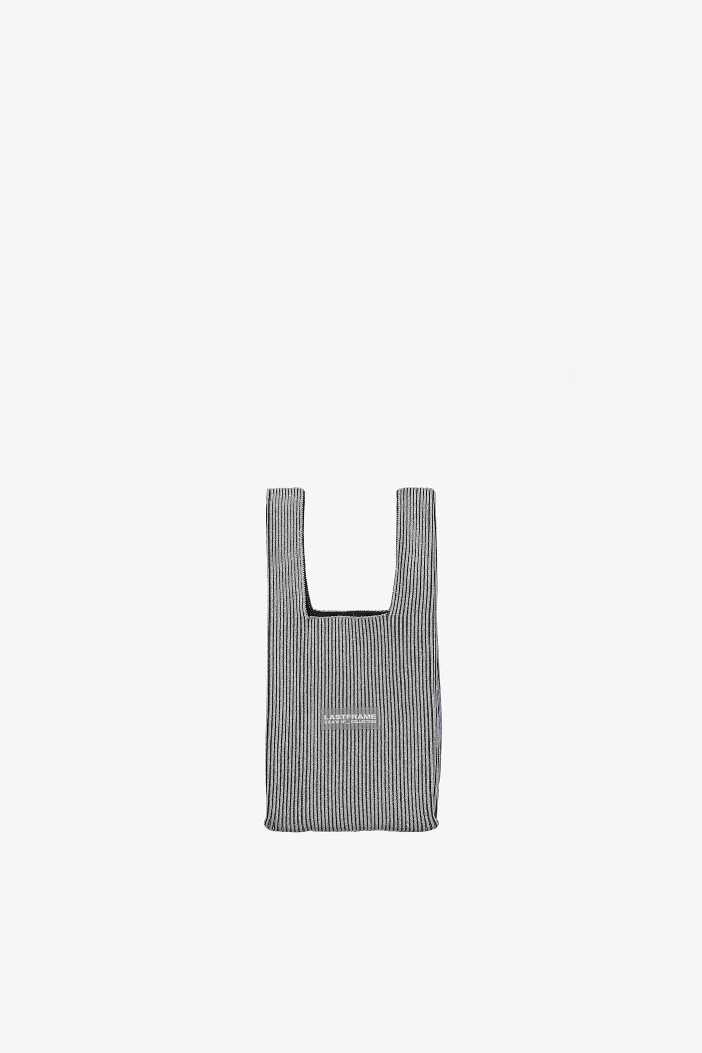 KYOTO METALLIC MARKET BAG SMALL / SILVER × BLACK