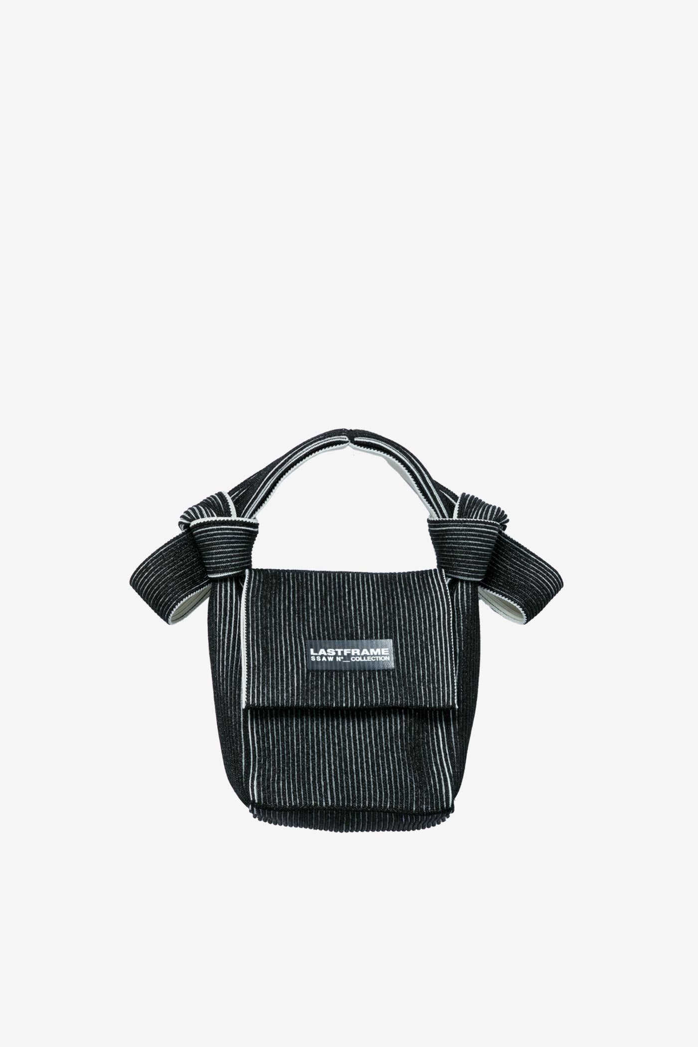 KYOTO METALLIC OBI BAG / BLACK METALLIC × IVORY
