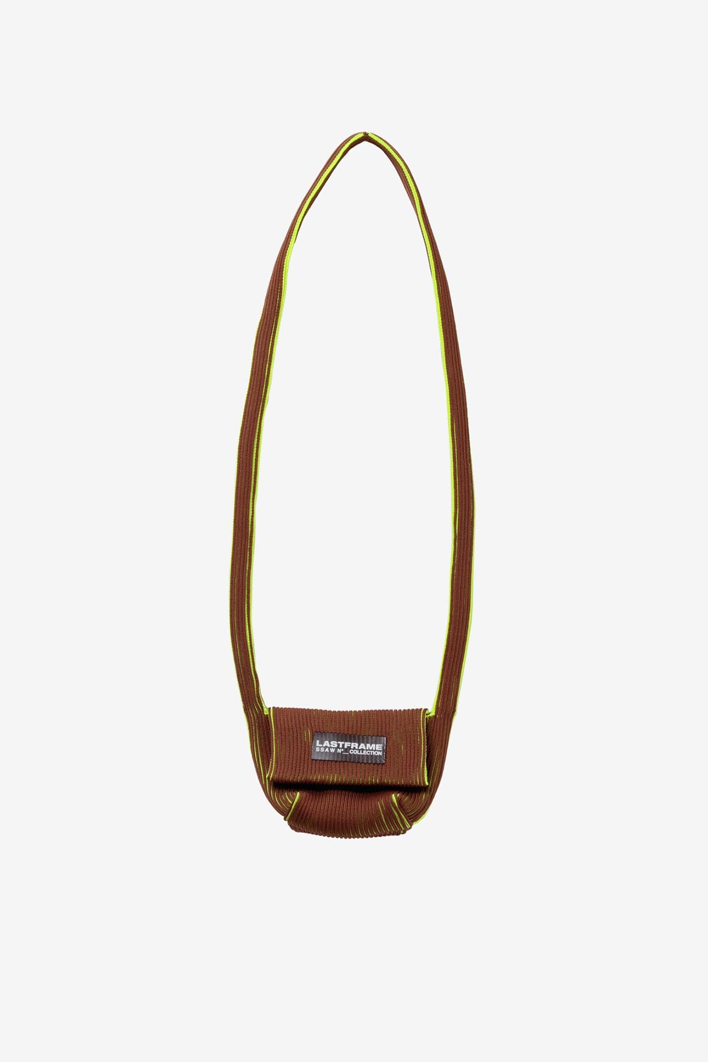 TWO TONE TIE BAG MINI / LIGHT BROWN × NEON YELLOW – LASTFRAME