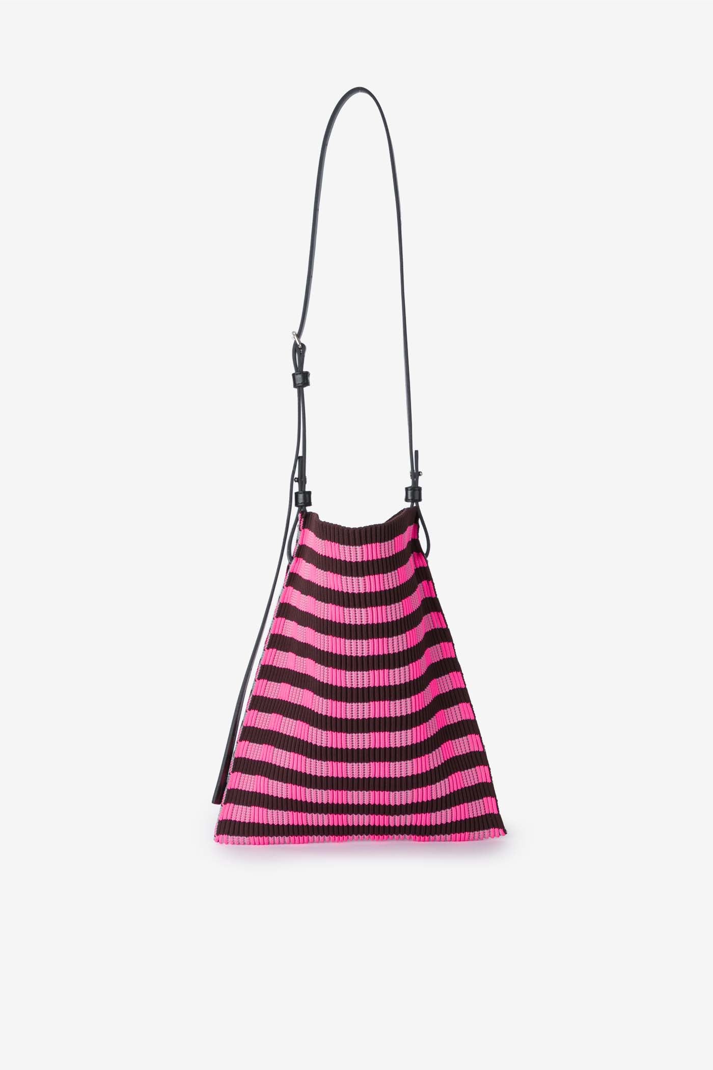 FLAT SMALL / GRID Brown × Pink
