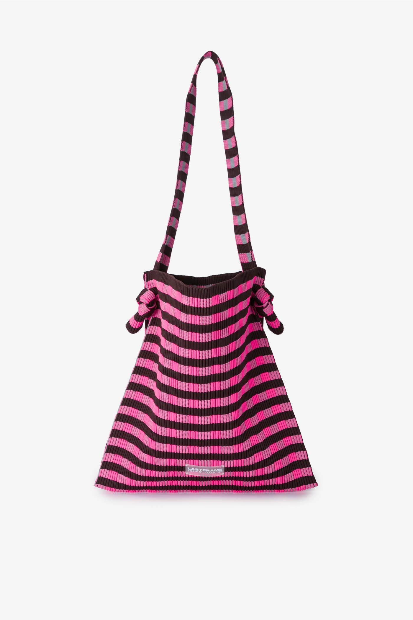 MUSUBI TOTE / GRID Brown × Pink