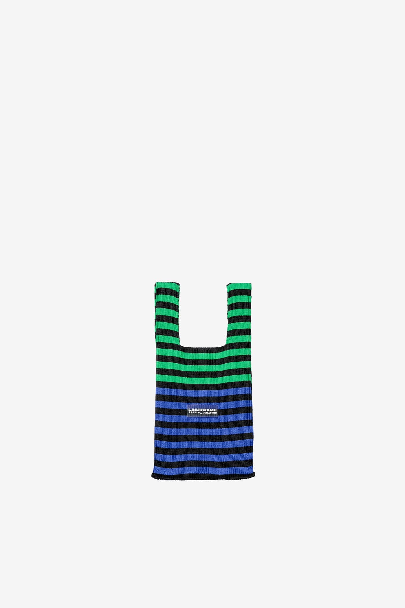 MULTI STRIPE MARKET BAG SMALL / GREEN × BLUE – LASTFRAME