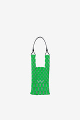 SHEER ICHIMATSU MARKET BAG SMALL-2 / NEON GREEN × CLEAR