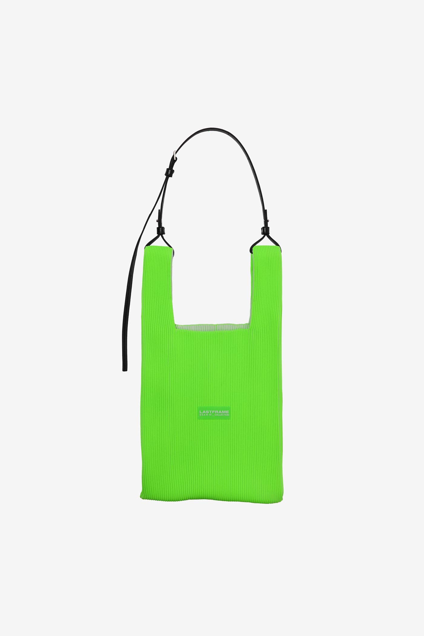 KASANE MARKET BAG MEDIUM / LIME GREEN × OFF WHITE