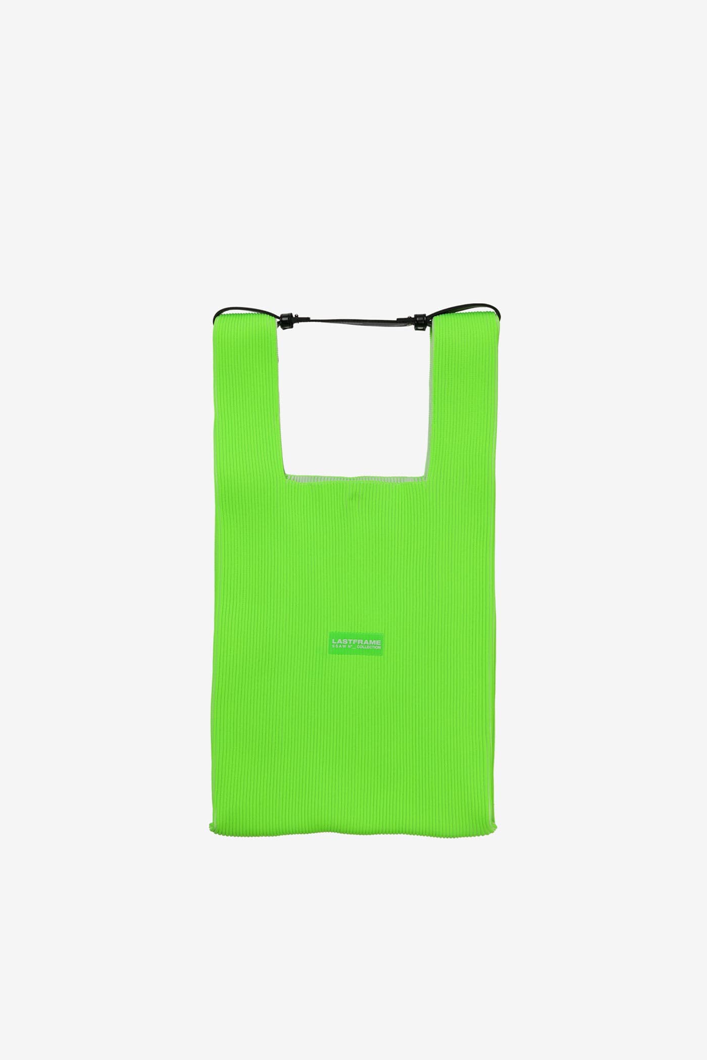 KASANE MARKET BAG LARGE / LIME GREEN × OFF WHITE