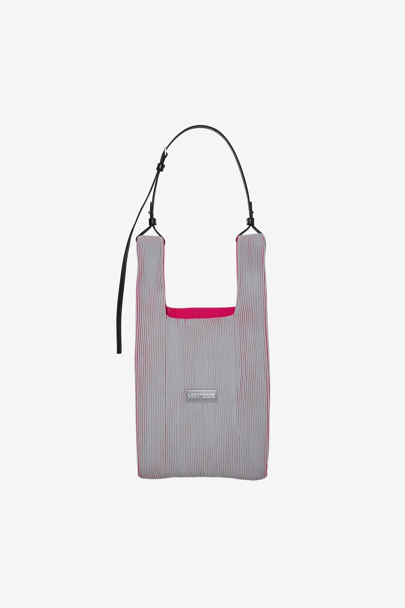 KASANE MARKET BAG MEDIUM / LIGHT GRAY × PINK