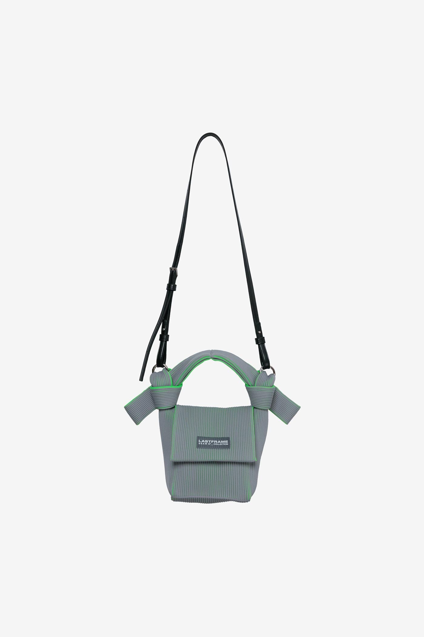 KASANE OBI BAG / GRAY × NEON GREEN