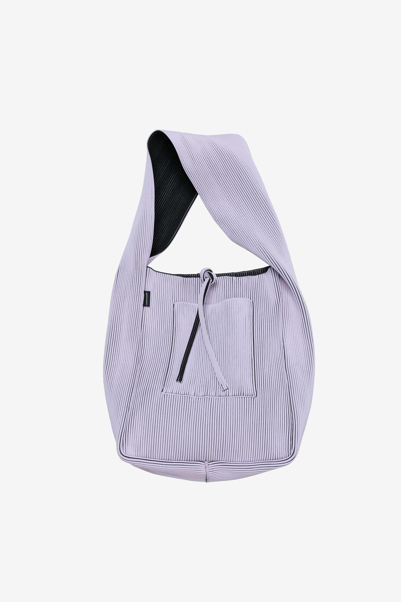 KASANE REVERSIBLE TASUKI TOTE / BLACK × LAVENDER