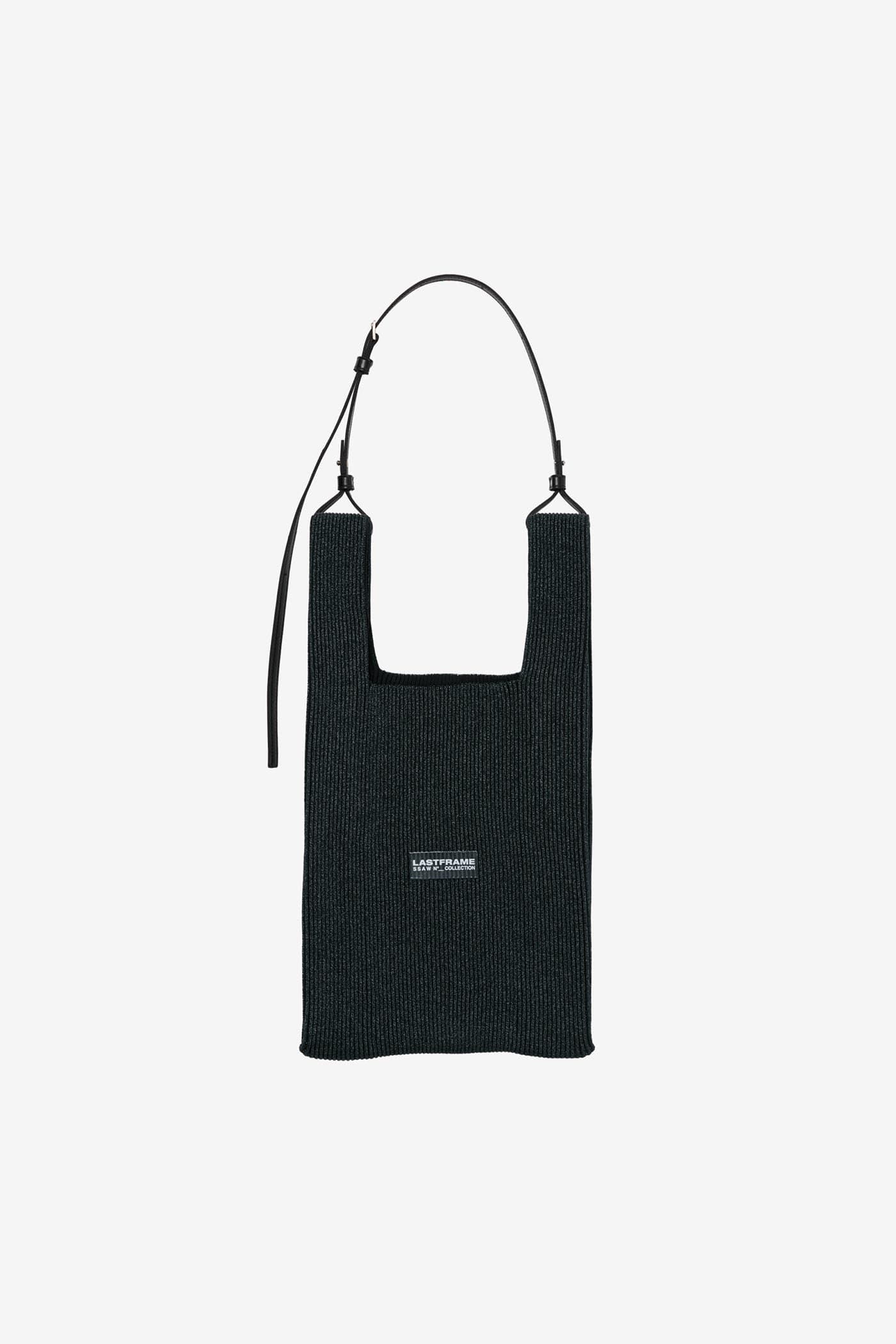 KYOTO METALLIC MARKET BAG MEDIUM / CHARCOAL GRAY