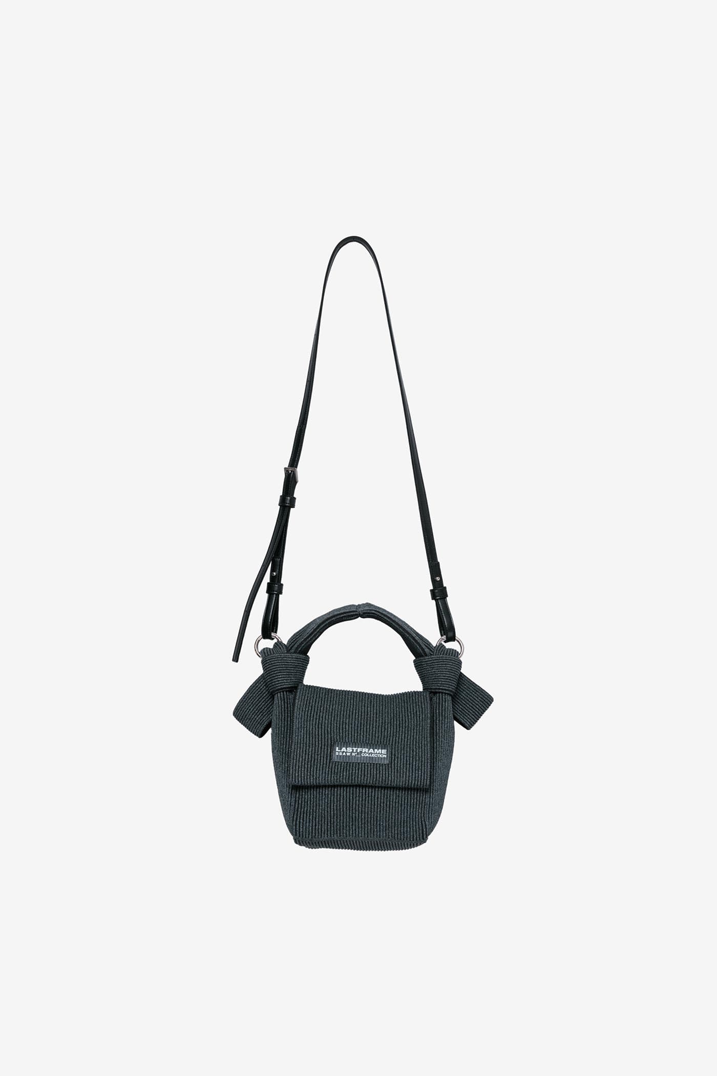 KYOTO METALLIC OBI BAG / CHARCOAL GRAY