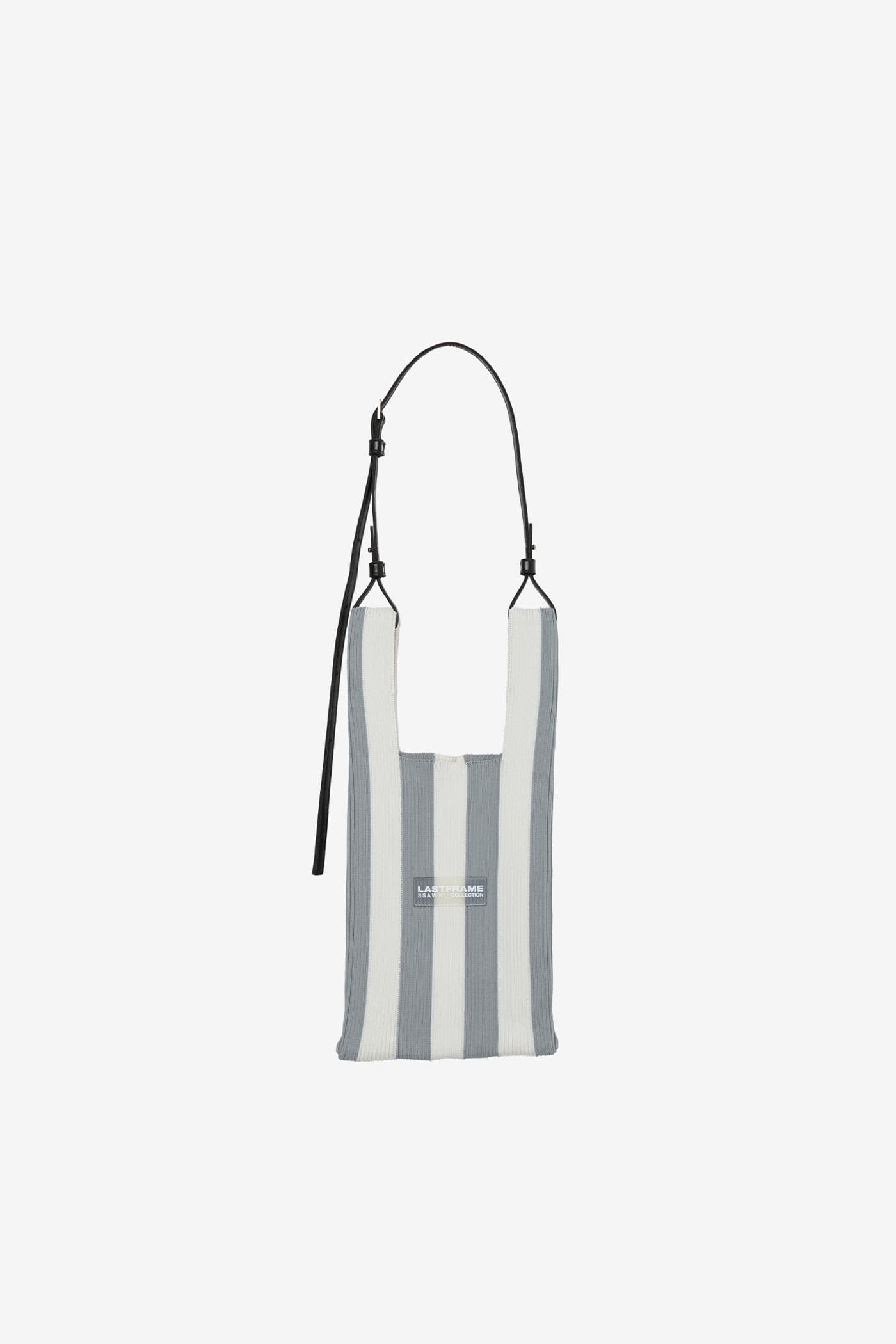 STRIPE MARKET BAG SMALL / GRAY × IVORY