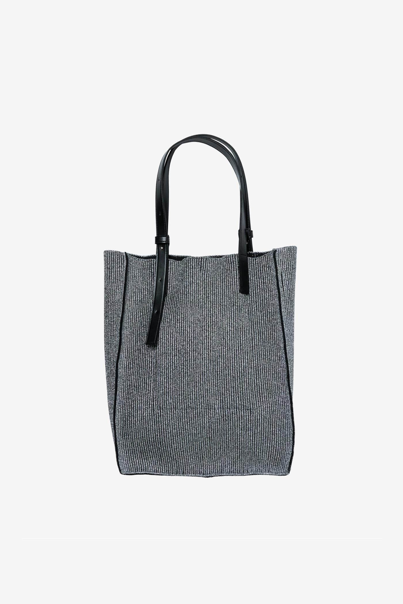 KYOTO METALLIC TOTE / DARK SILVER