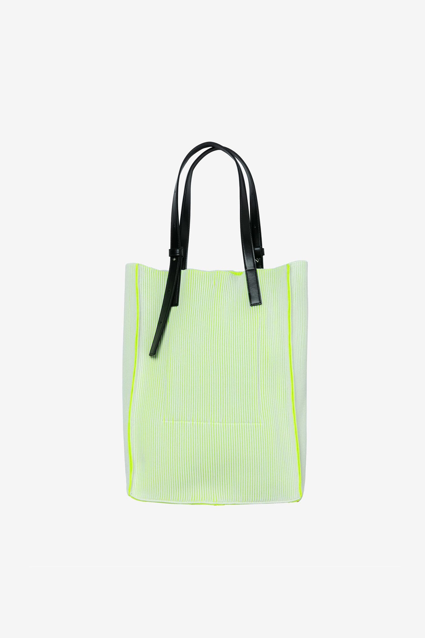 KASANE TOTE / IVORY x LIME GREEN