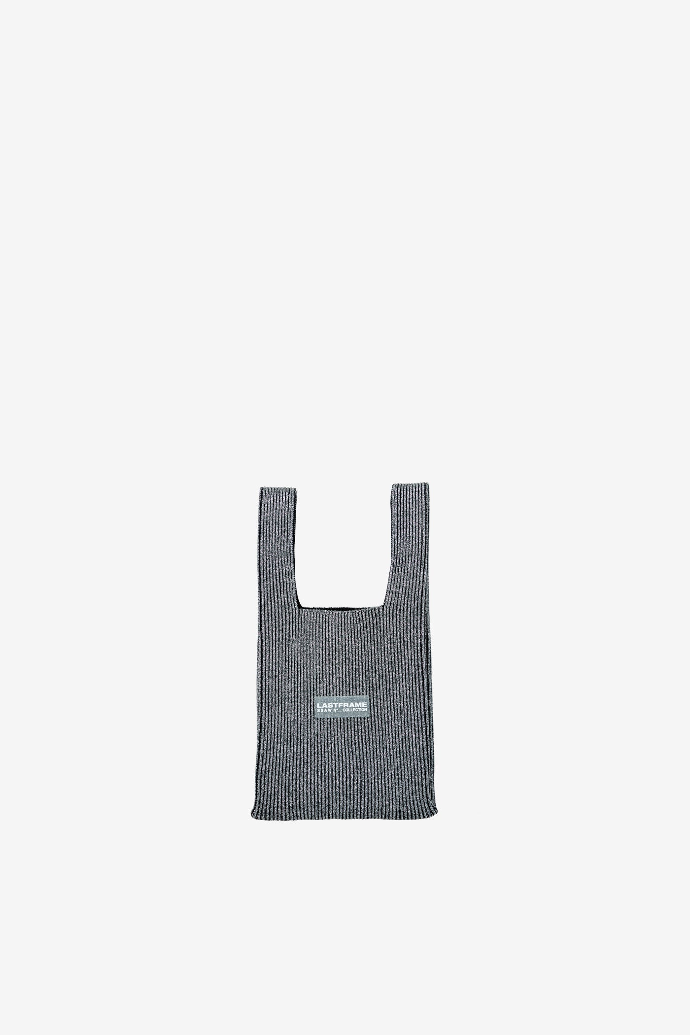KYOTO METALLIC MARKET BAG SMALL / DARK SILVER × BLACK