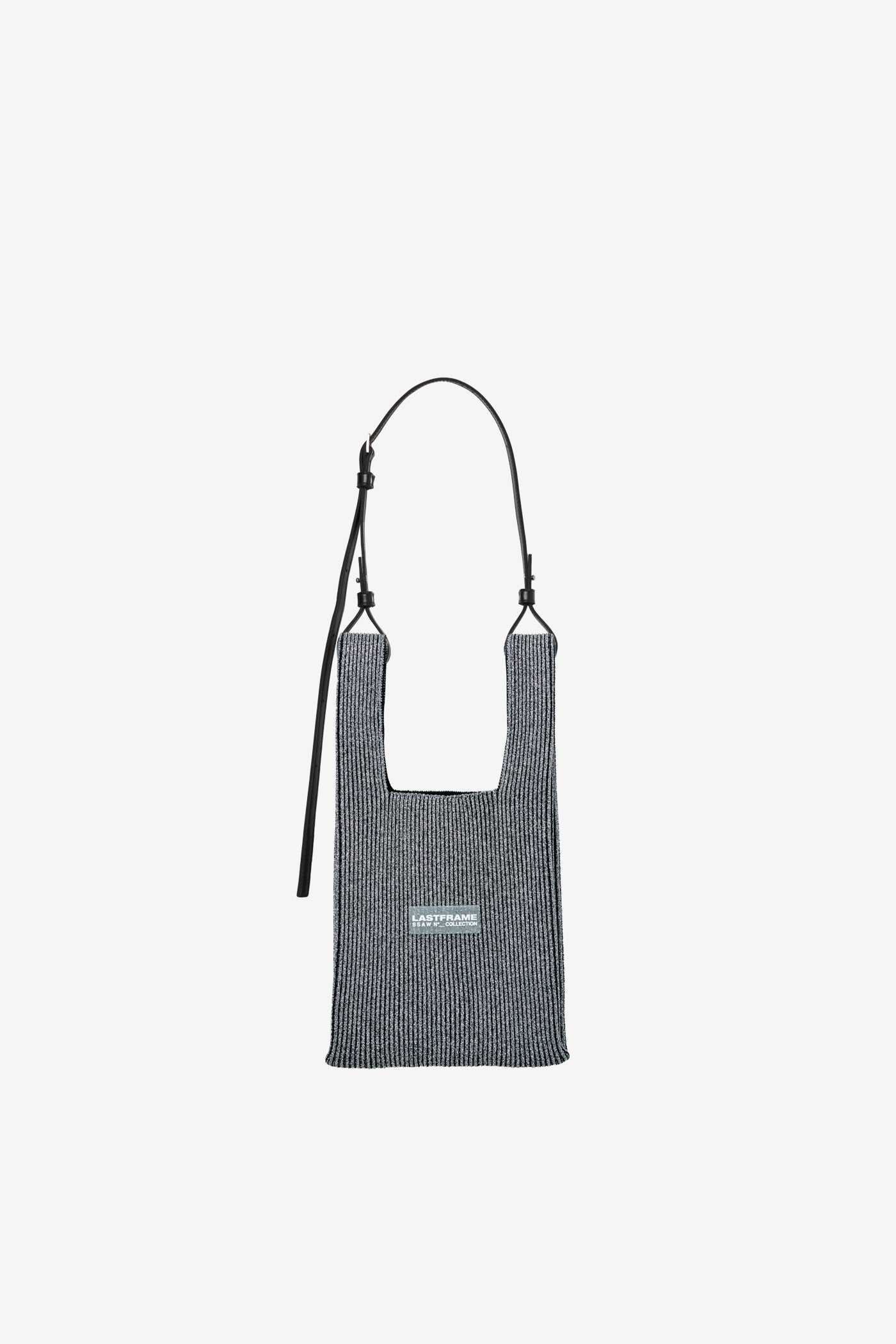 KYOTO METALLIC MARKET BAG SMALL / DARK SILVER × BLACK