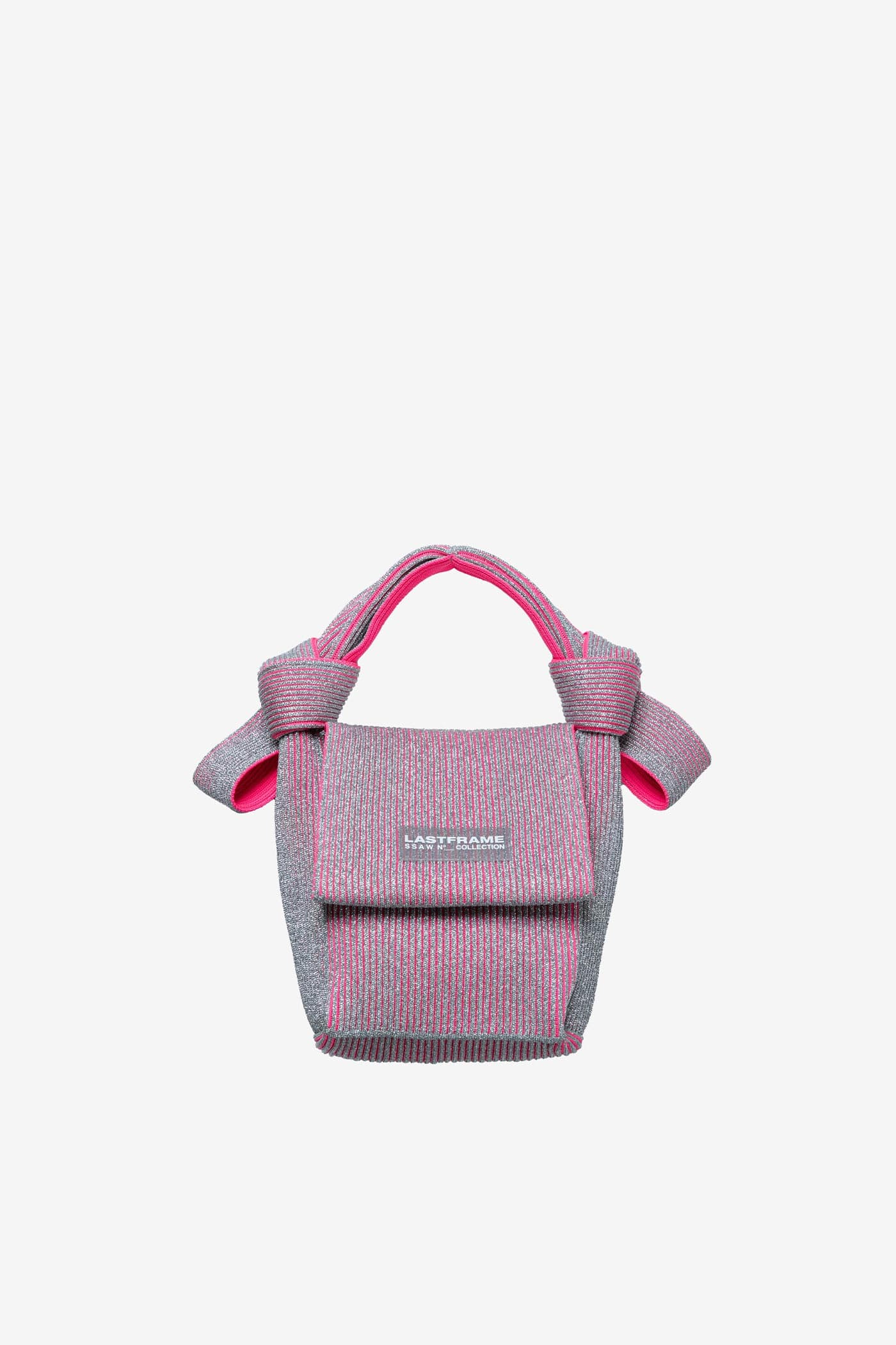 KYOTO METALLIC OBI BAG / SILVER × NEON PINK