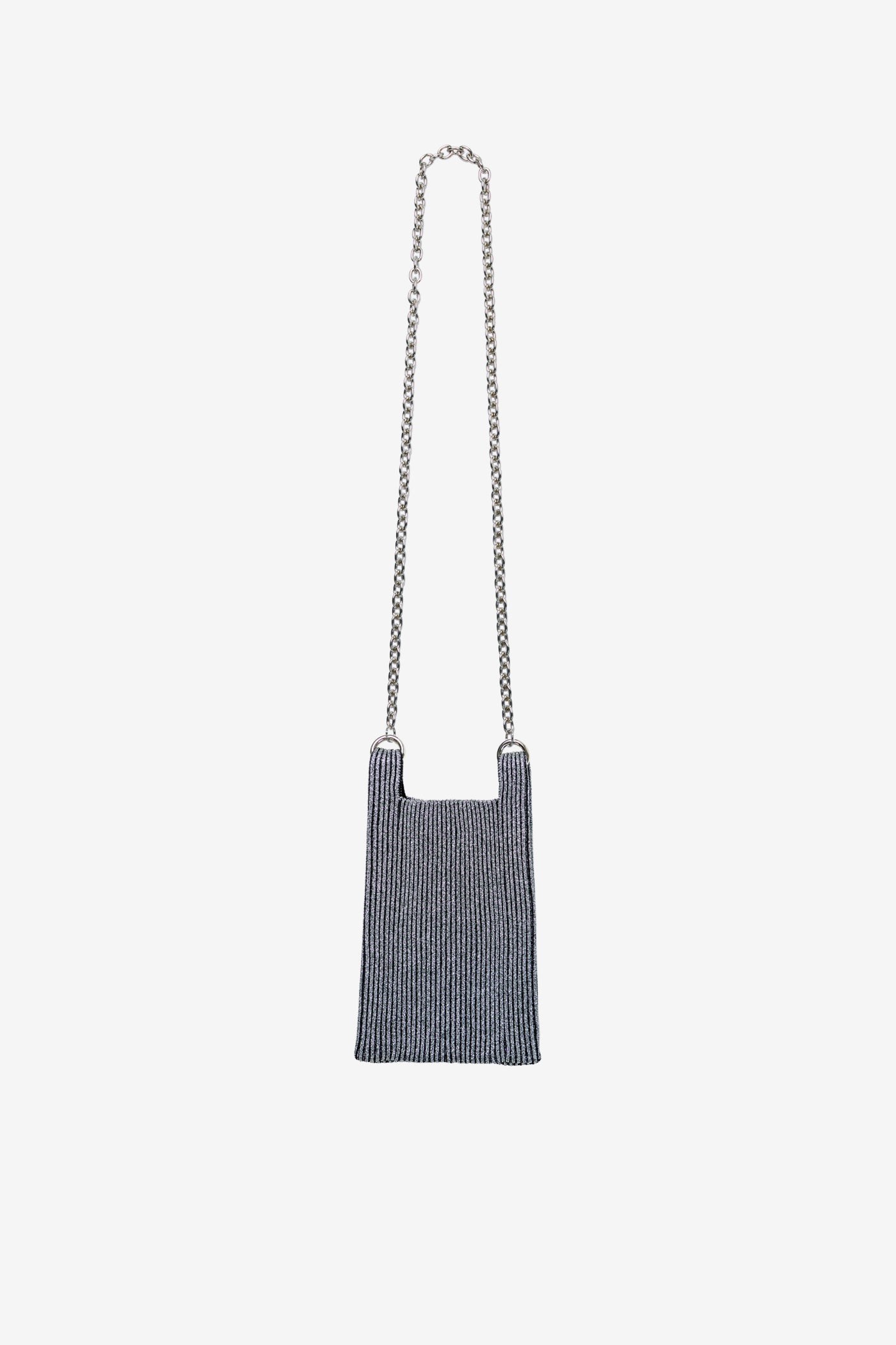 KYOTO METALLIC MARKET BAG MINI / DARK SILVER × BLACK