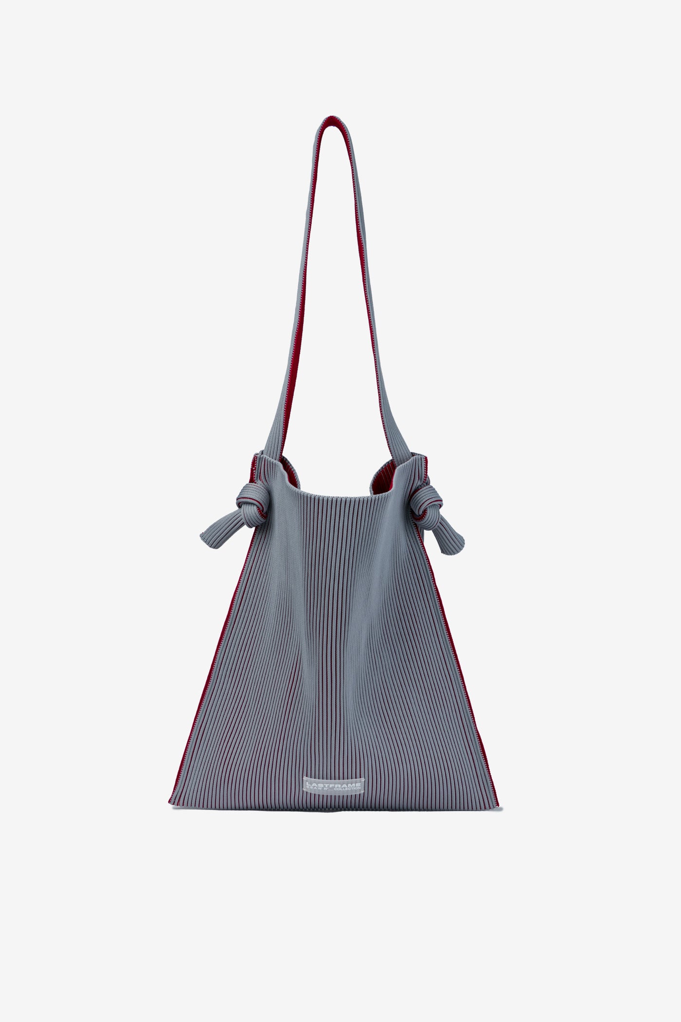 KASANE REVERSIBLE MUSUBI TOTE / GRAY × BURGUNDY