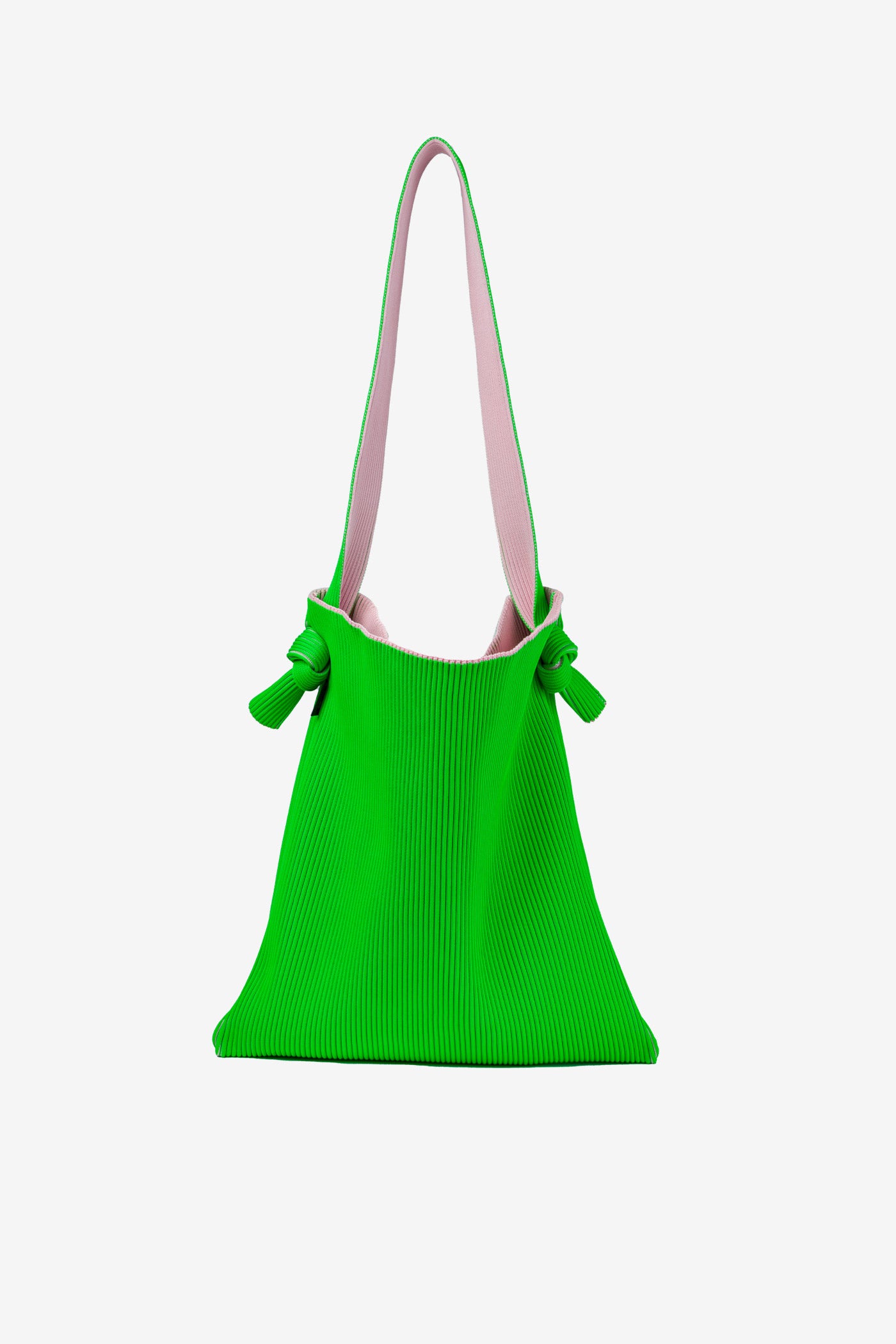 KASANE REVERSIBLE MUSUBI TOTE / LIGHT PINK × NEON GREEN