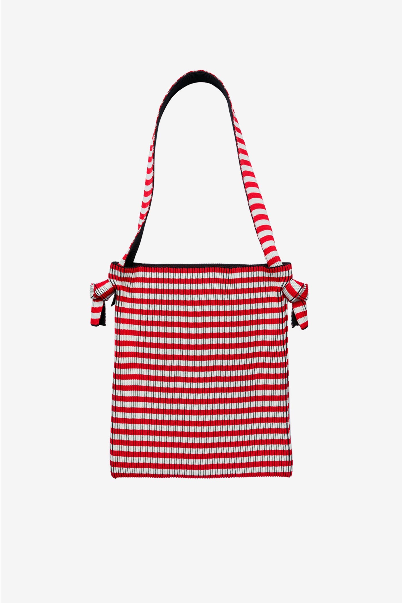 KASANE REVERSIBLE ST MUSUBI STRIPED TOTE / BLACK × RED – LASTFRAME