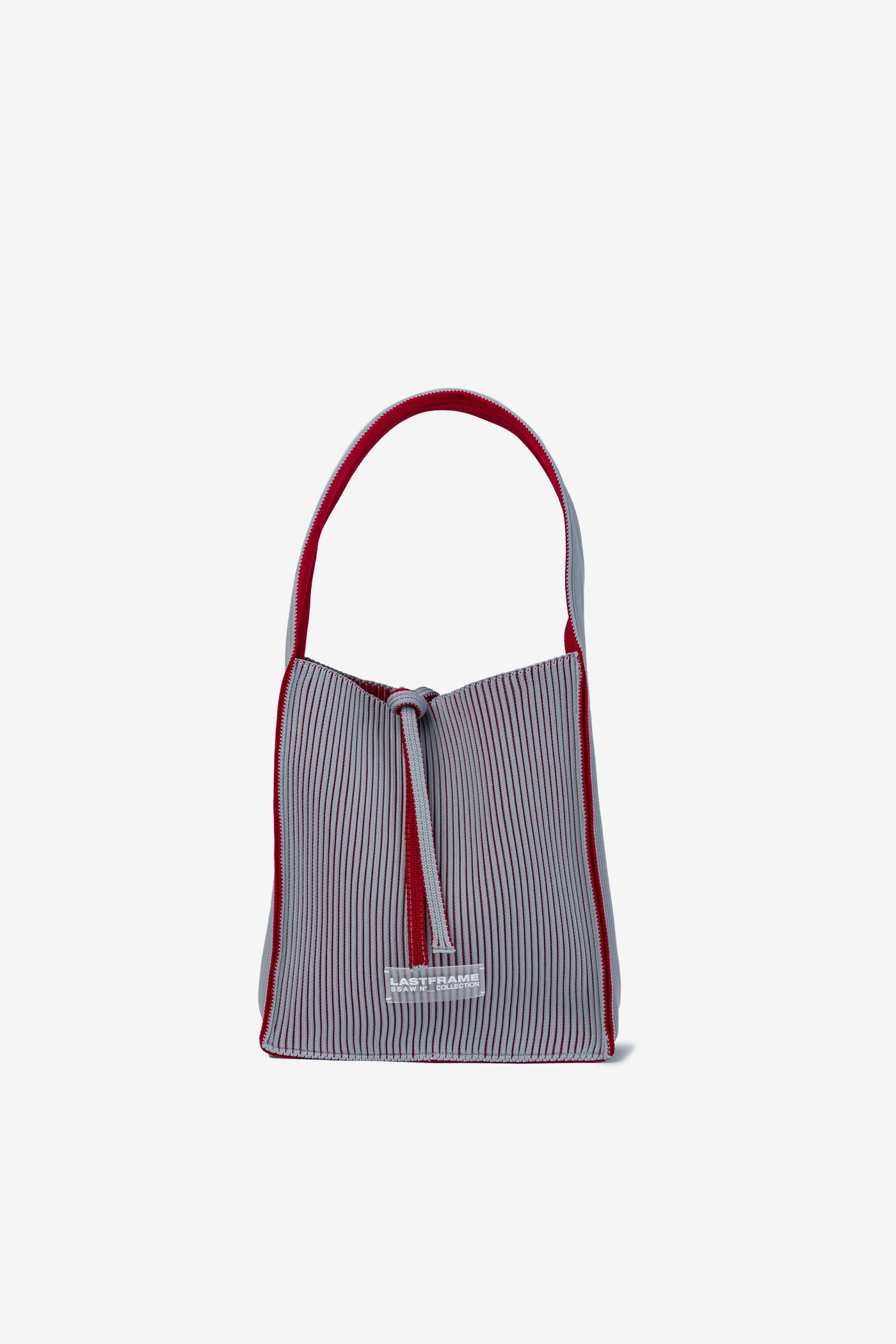 KASANE REVERSIBLE TASUKI TOTE SMALL / GRAY × BURGUNDY