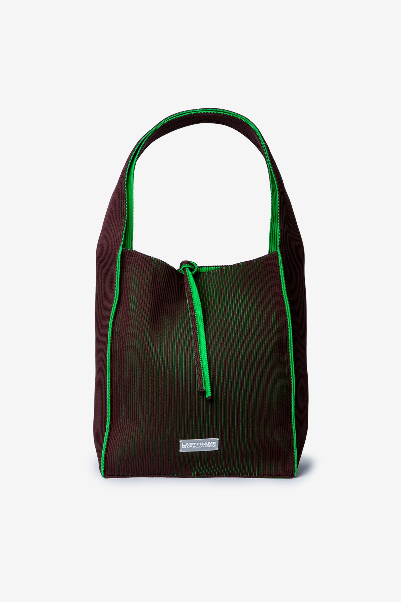 KASANE REVERSIBLE TASUKI TOTE LARGE / BROWN × GREEN
