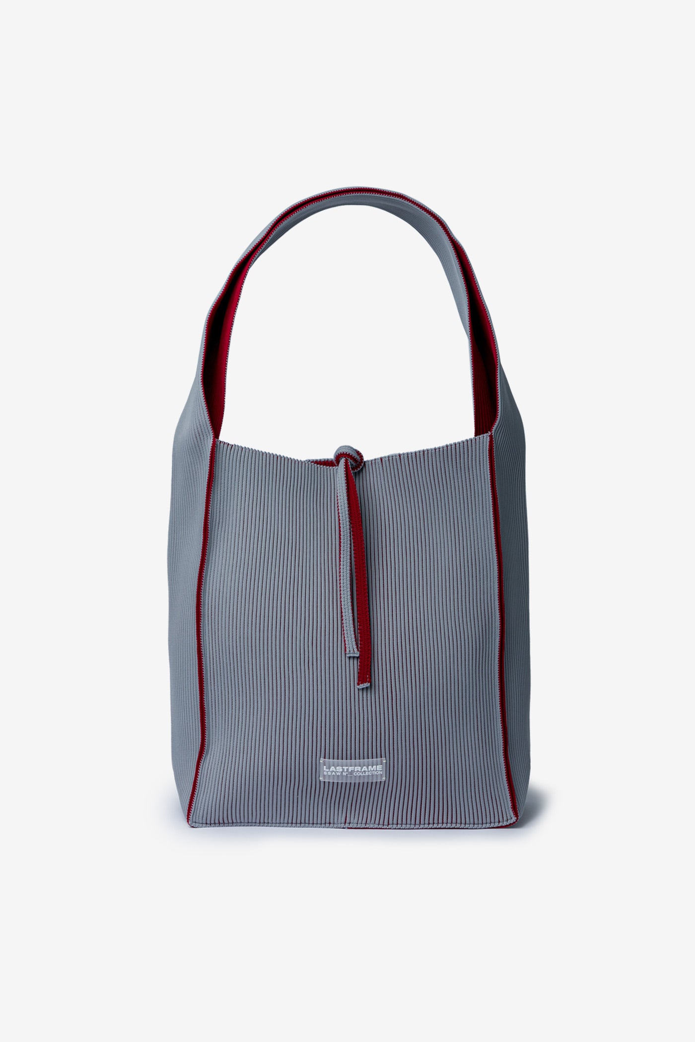 KASANE REVERSIBLE TASUKI TOTE LARGE / GRAY × BURGUNDY