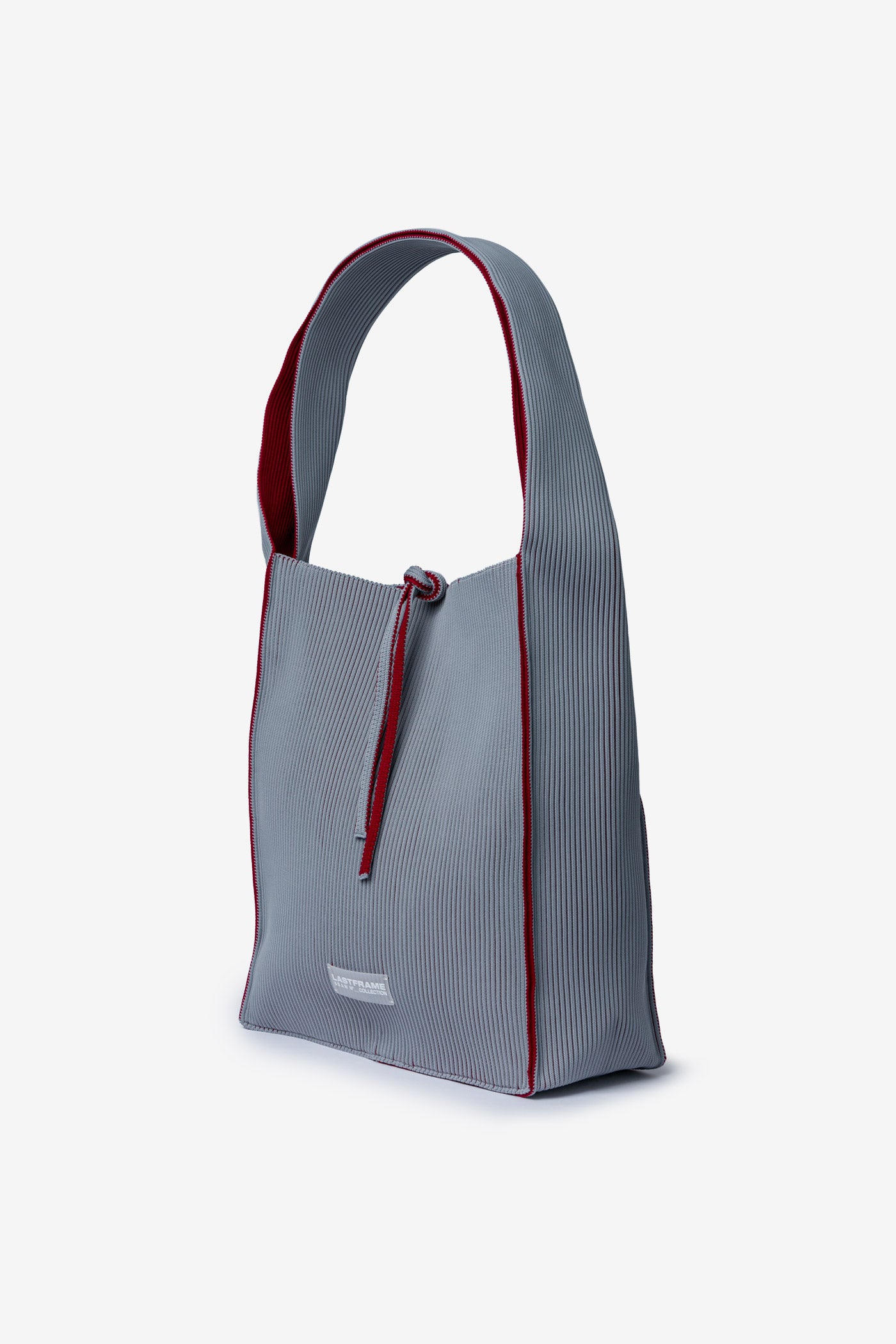 KASANE REVERSIBLE TASUKI TOTE LARGE / GRAY × BURGUNDY