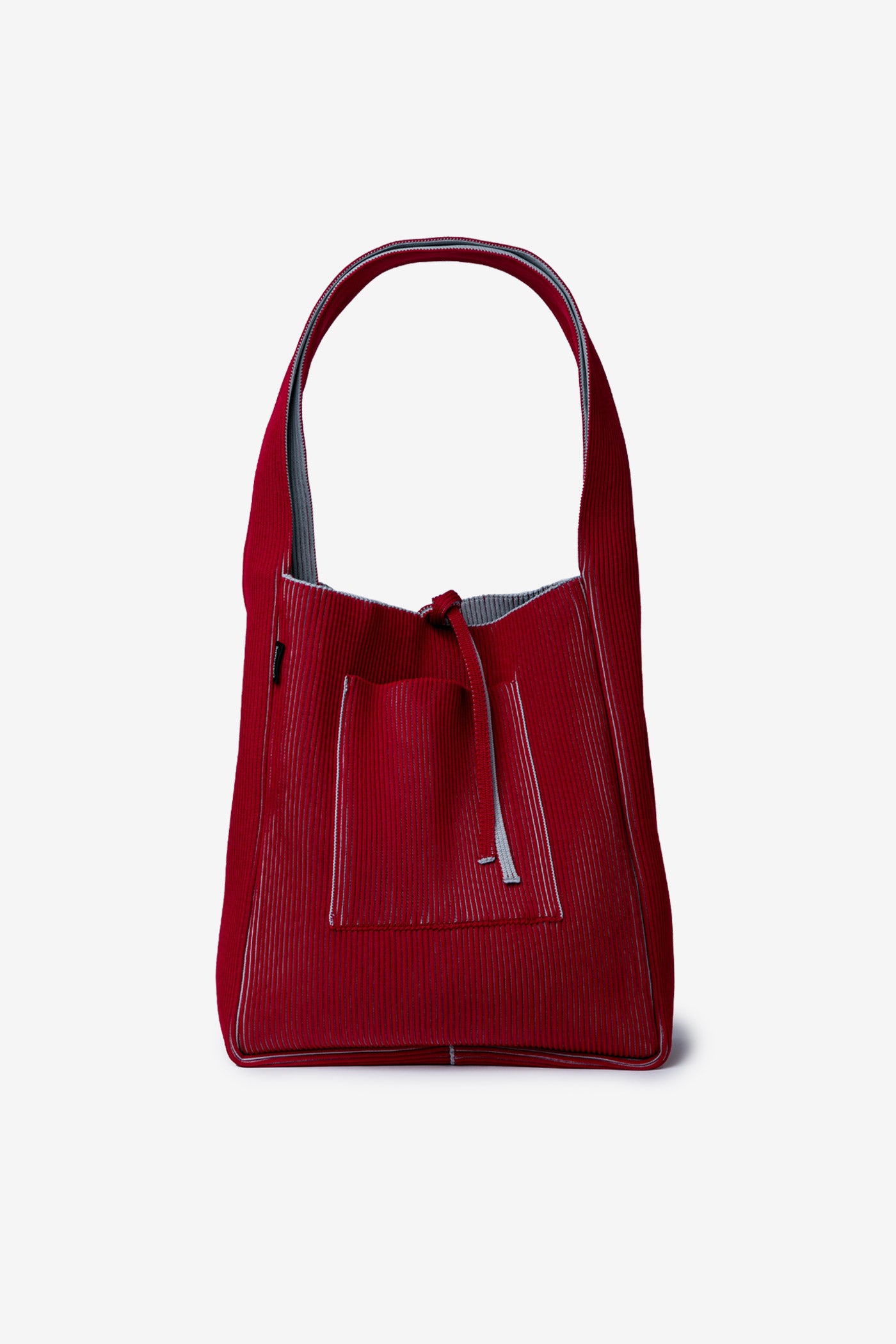 KASANE REVERSIBLE TASUKI TOTE LARGE / GRAY × BURGUNDY