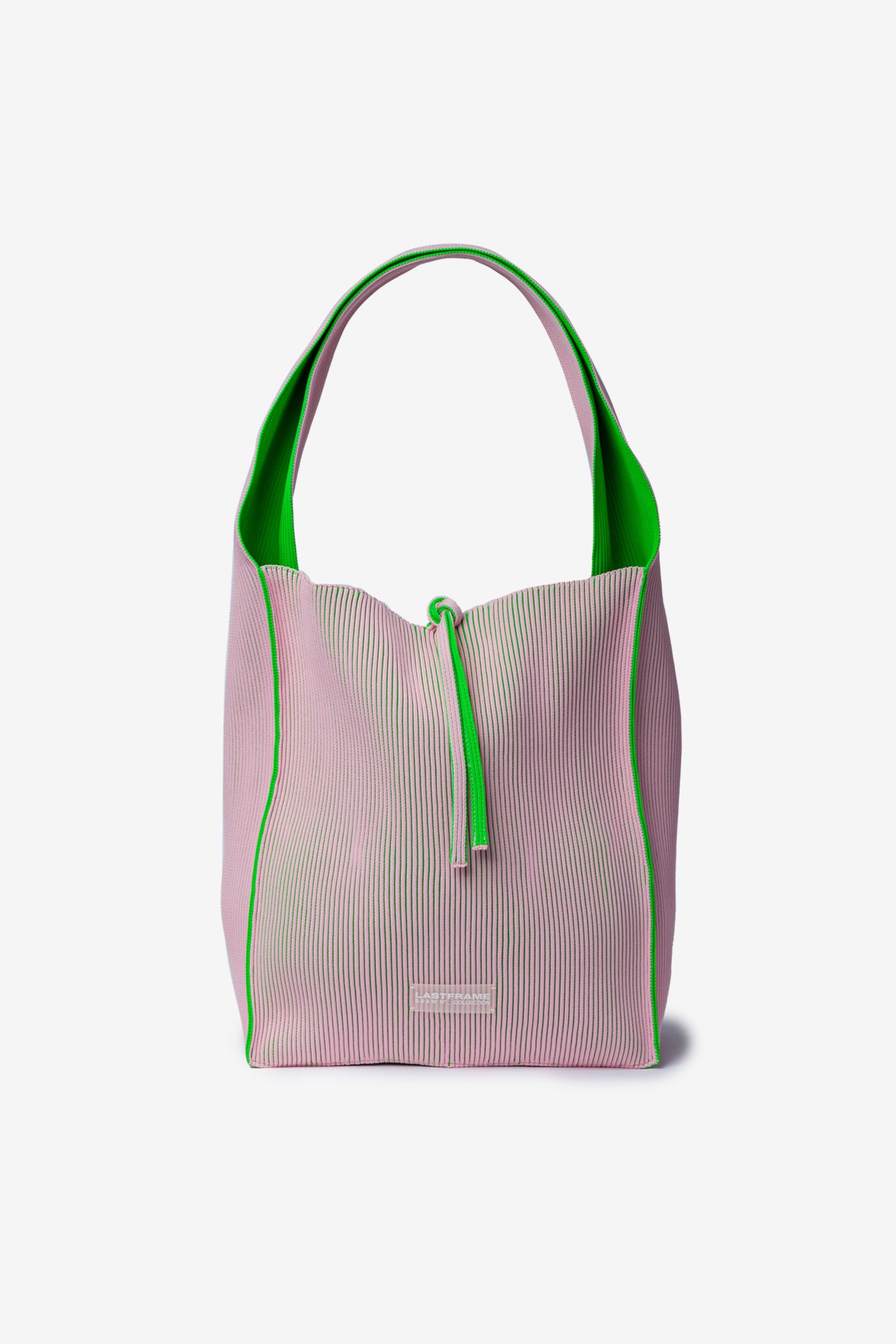 KASANE REVERSIBLE TASUKI TOTE LARGE / LIGHT PINK × NEON GREEN