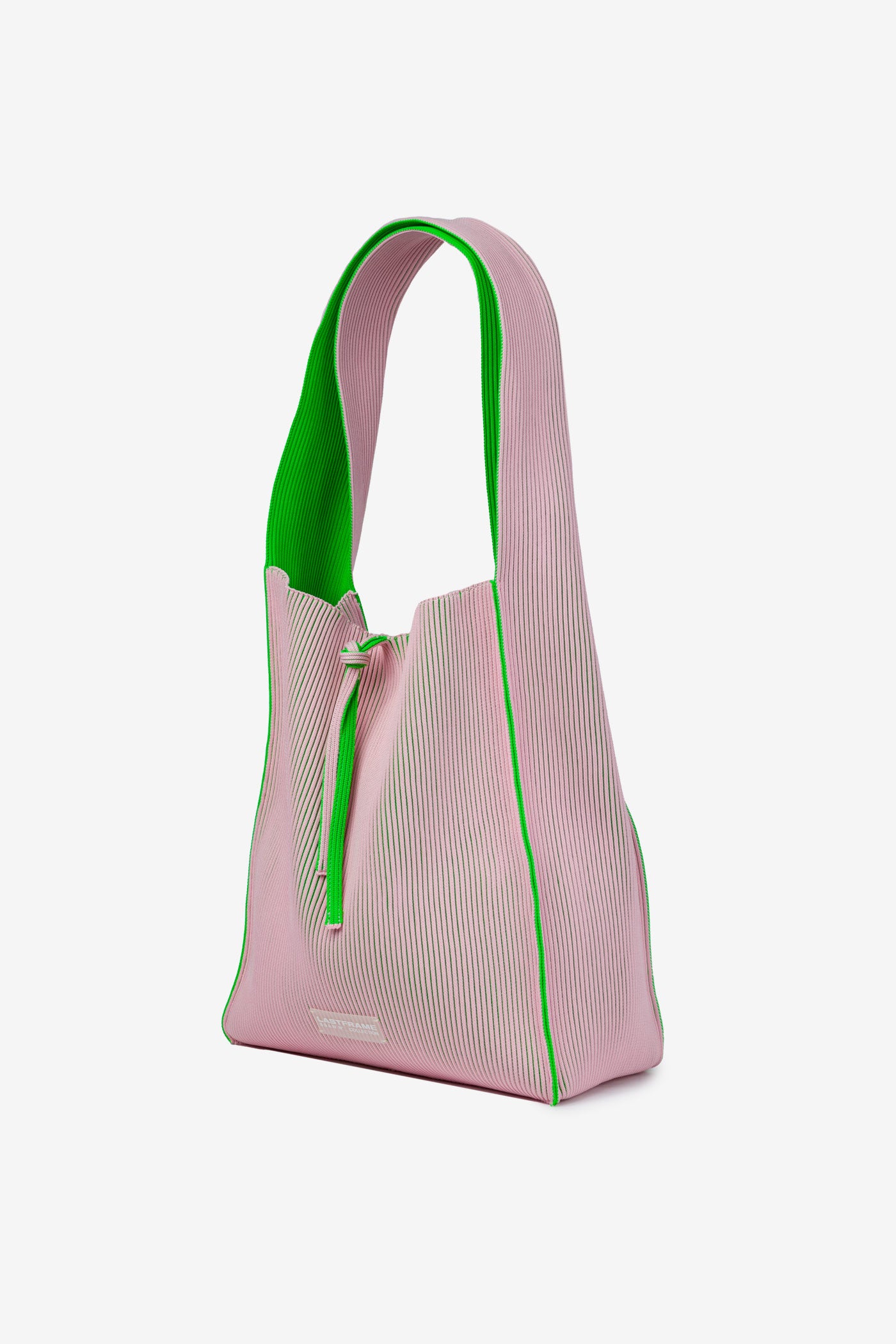 KASANE REVERSIBLE TASUKI TOTE LARGE / LIGHT PINK × NEON GREEN