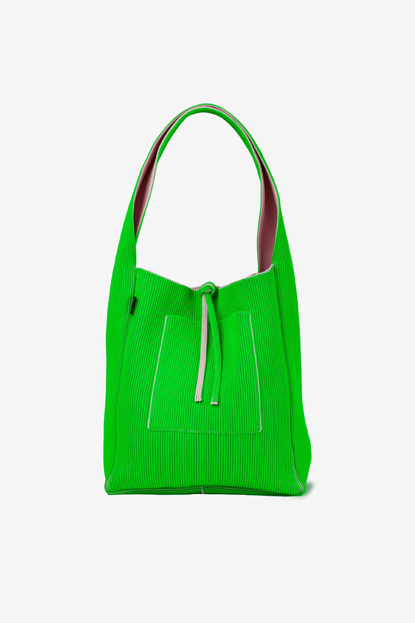 KASANE REVERSIBLE TASUKI TOTE LARGE / LIGHT PINK × NEON GREEN