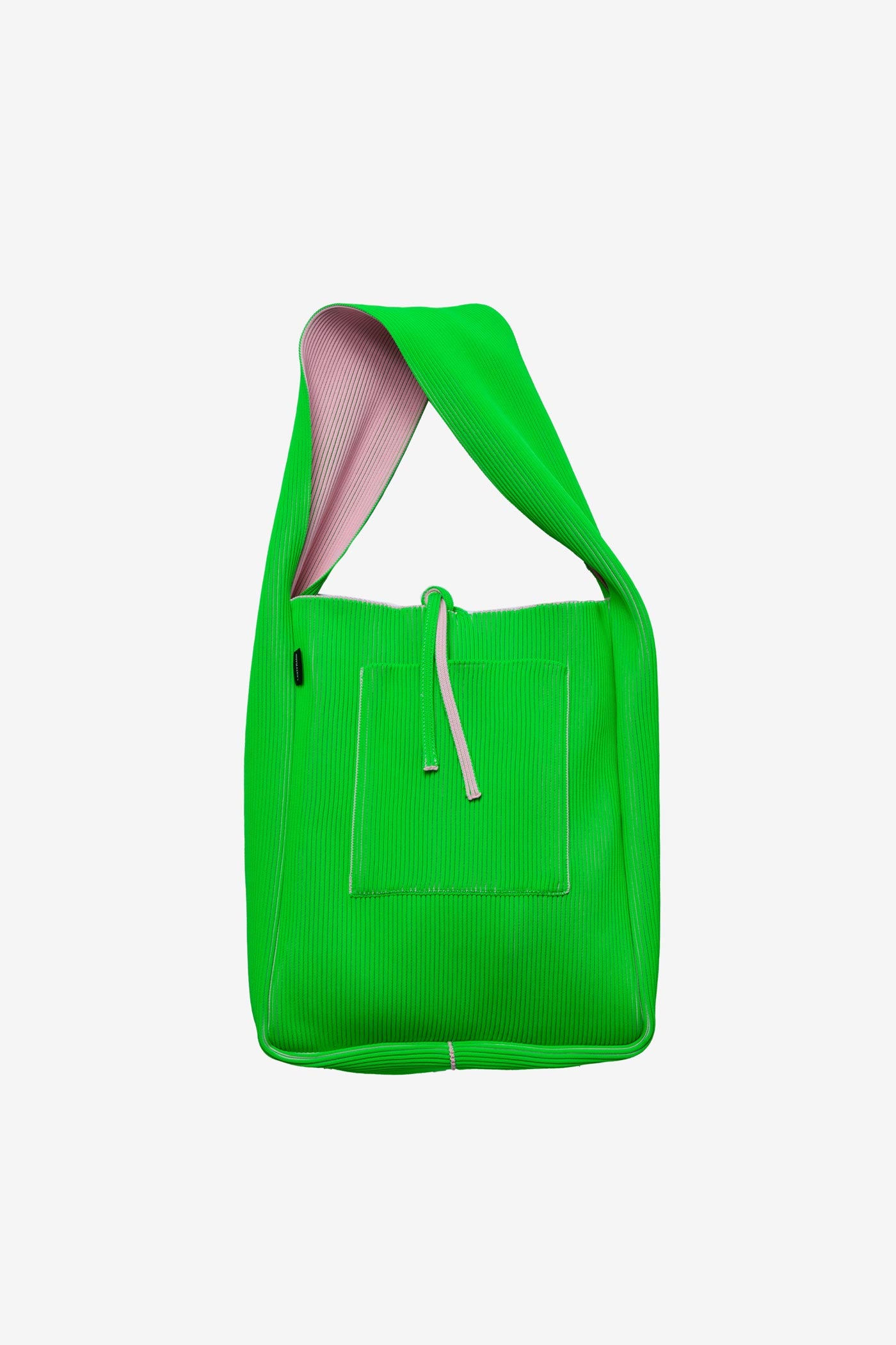 KASANE REVERSIBLE TASUKI TOTE LARGE / LIGHT PINK × NEON GREEN