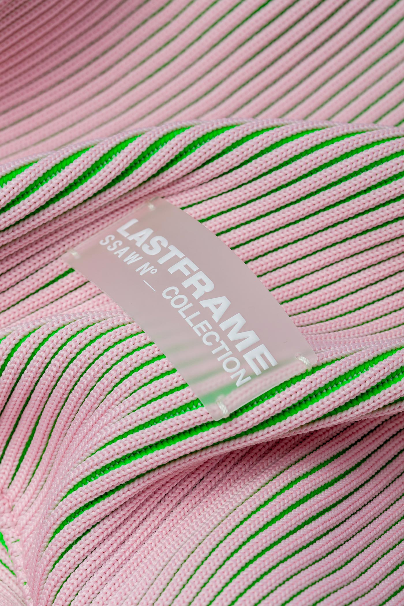KASANE REVERSIBLE TASUKI TOTE LARGE / LIGHT PINK × NEON GREEN