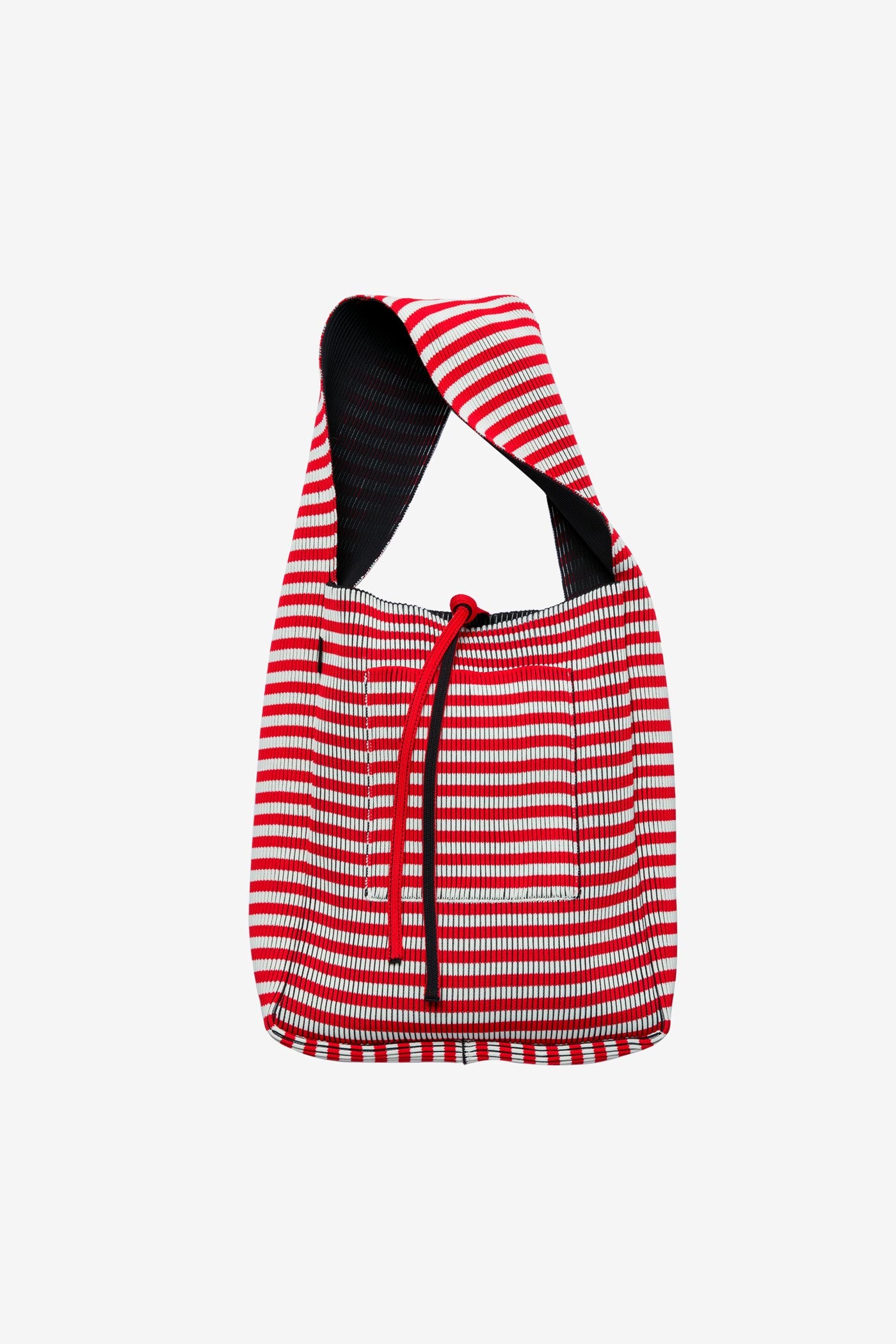 KASANE REVERSIBLE TASUKI STRIPED TOTE LARGE / BLACK × RED – LASTFRAME