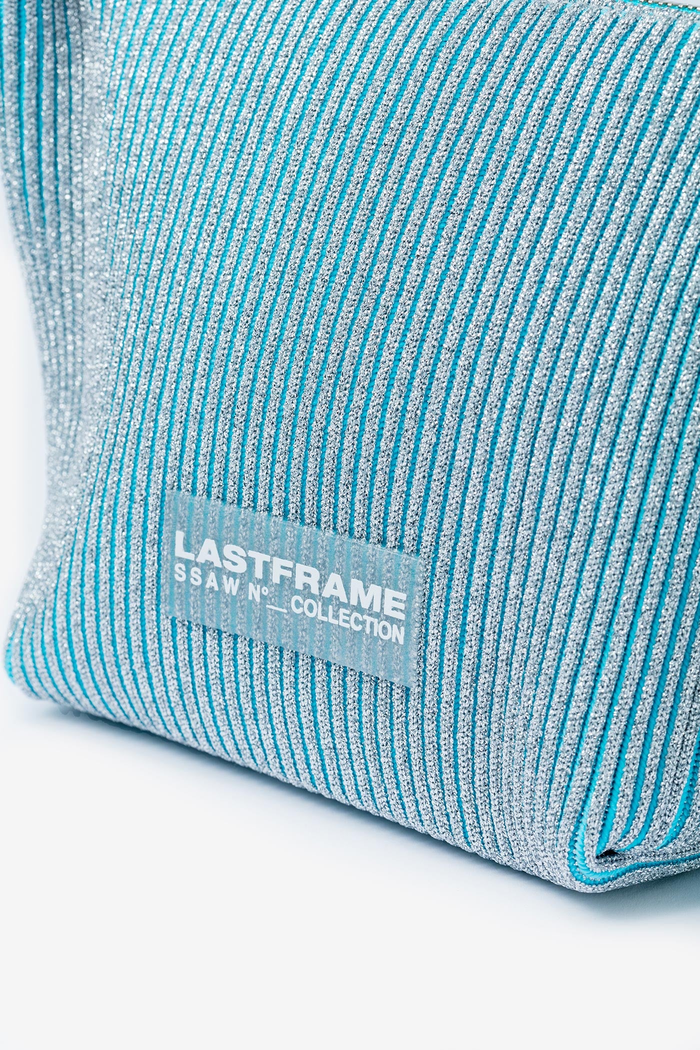 KYOTO METALLIC HANAKAGO BAG / SILVER × SAX – LASTFRAME