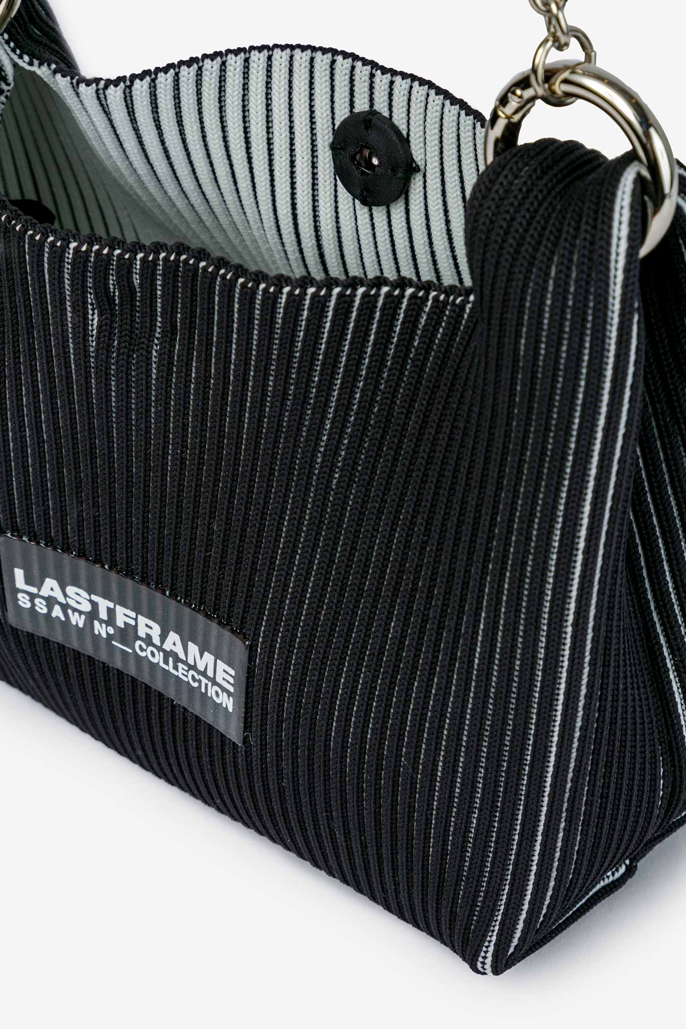 WRAP BAG MINI (CHAIN) / BLACK × IVORY