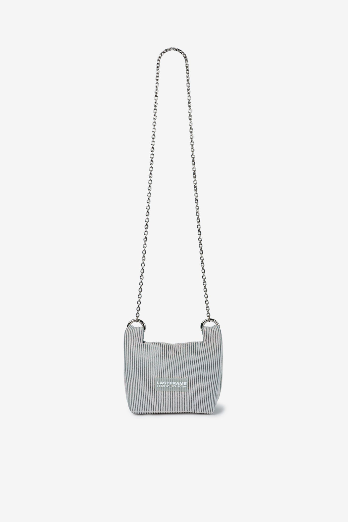 KYOTO METALLIC WRAP BAG MINI (CHAIN) / HOLOGRAM × GRAY