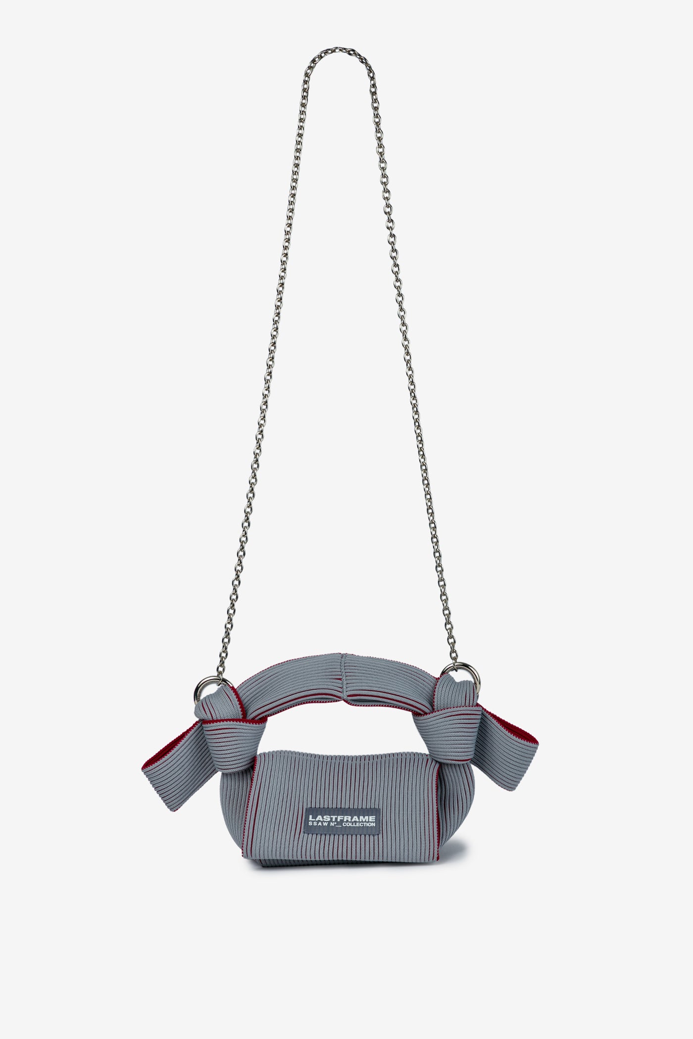 OBI BAG MINI / GRAY × BURGUNDY