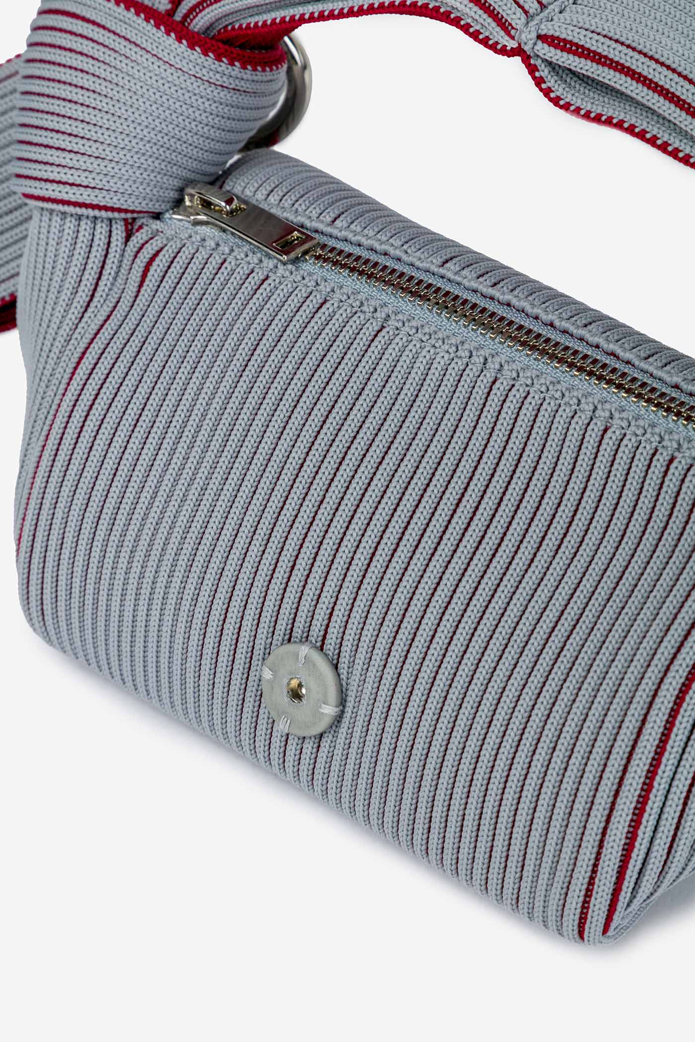 OBI BAG MINI / GRAY × BURGUNDY