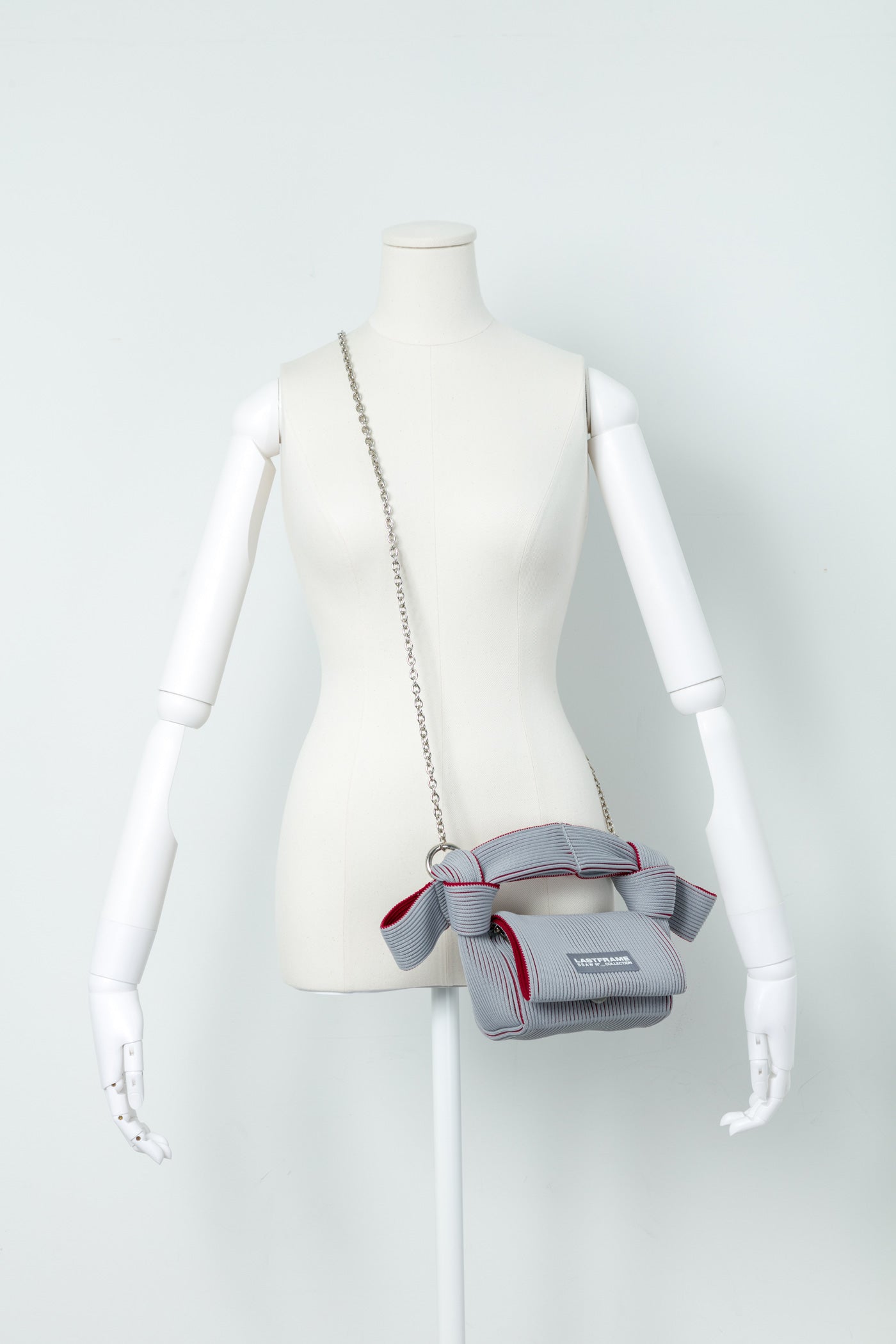 OBI BAG MINI / GRAY × BURGUNDY