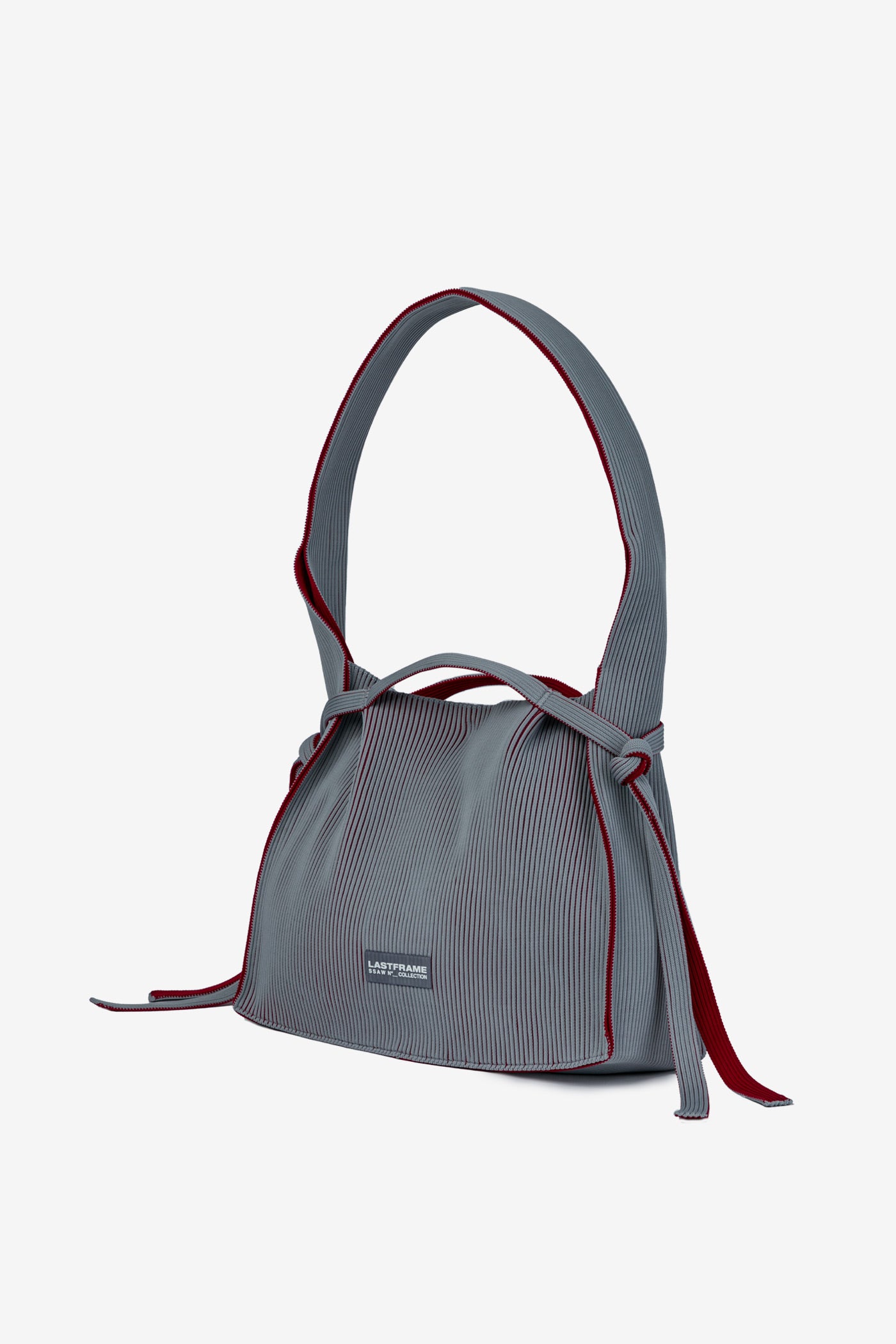 HINEMOSU TOTE / GRAY × BURGUNDY