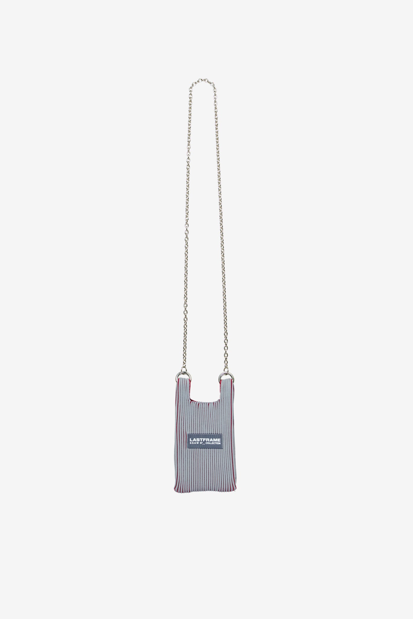 KASANE MARKET BAG MICRO / GRAY × BURGUNDY