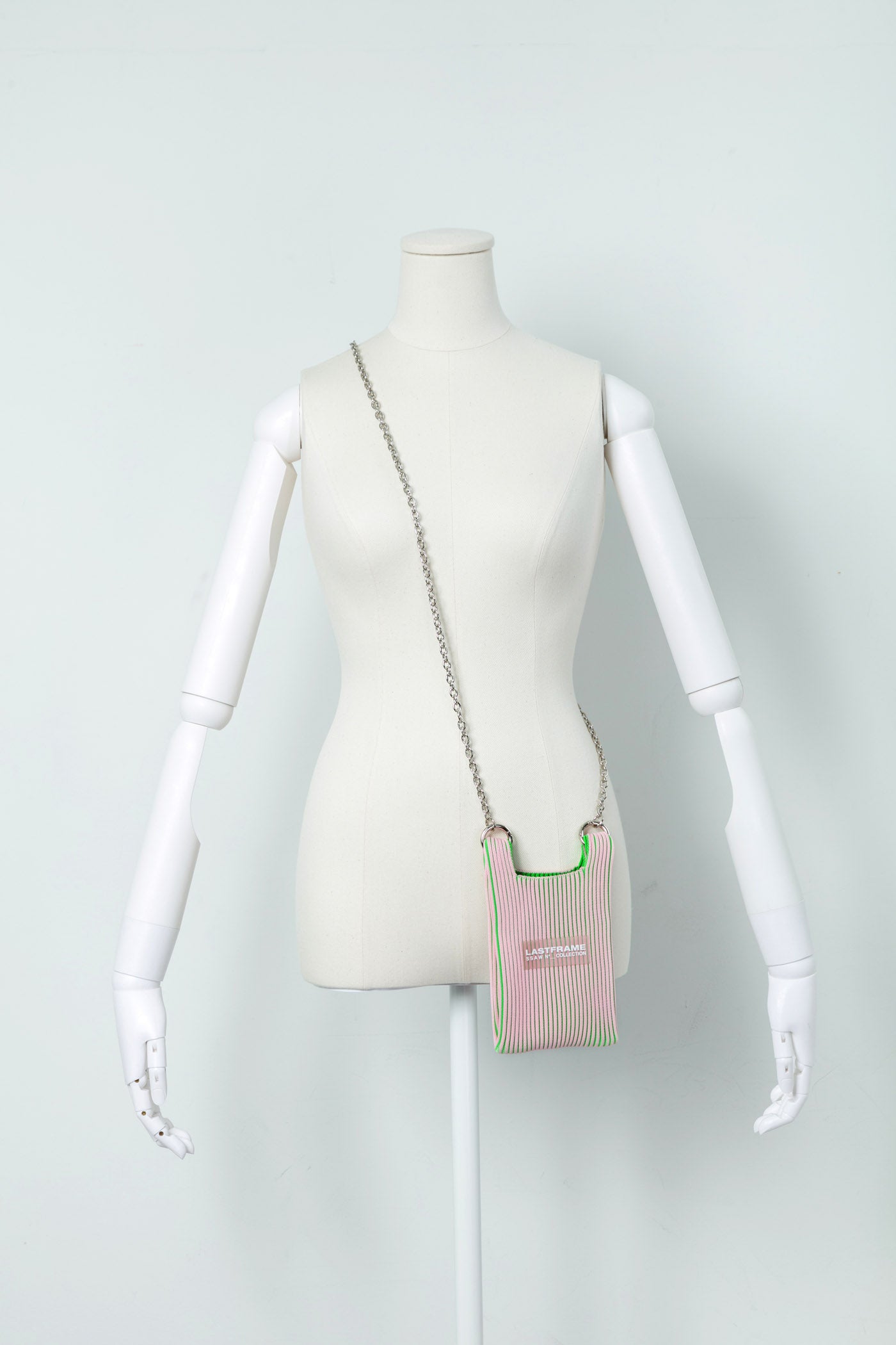 KASANE MARKET BAG MICRO / LIGHT PINK × NEON GREEN